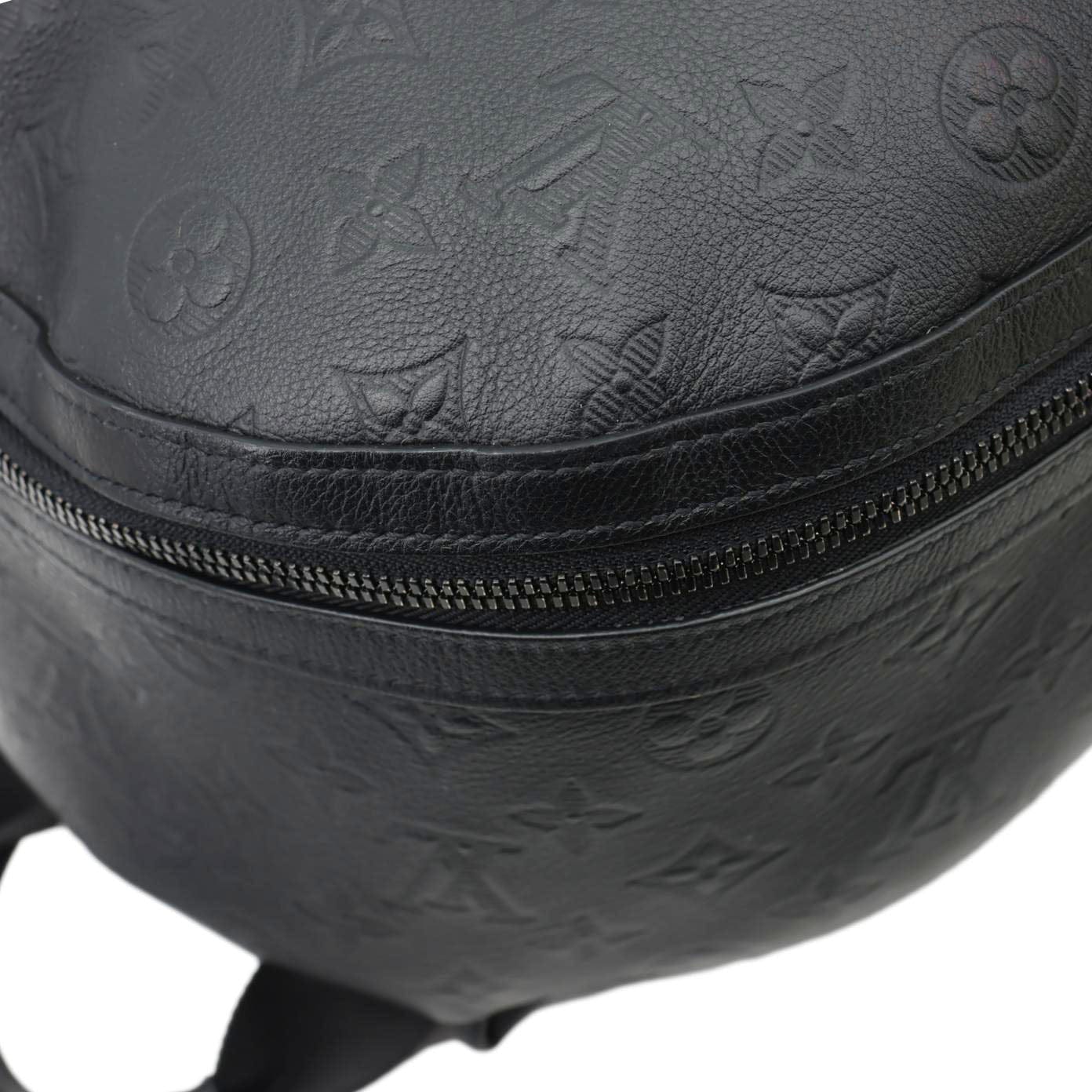 LOUIS VUITTON Discovery PM Calfskin Monogram Shadow Backpack Bag Black