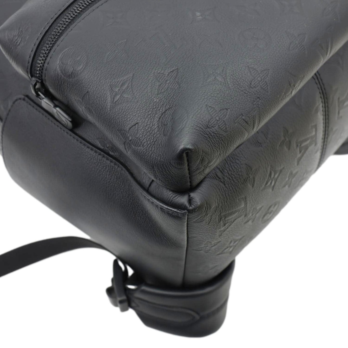 LOUIS VUITTON Discovery PM Calfskin Monogram Shadow Backpack Bag Black