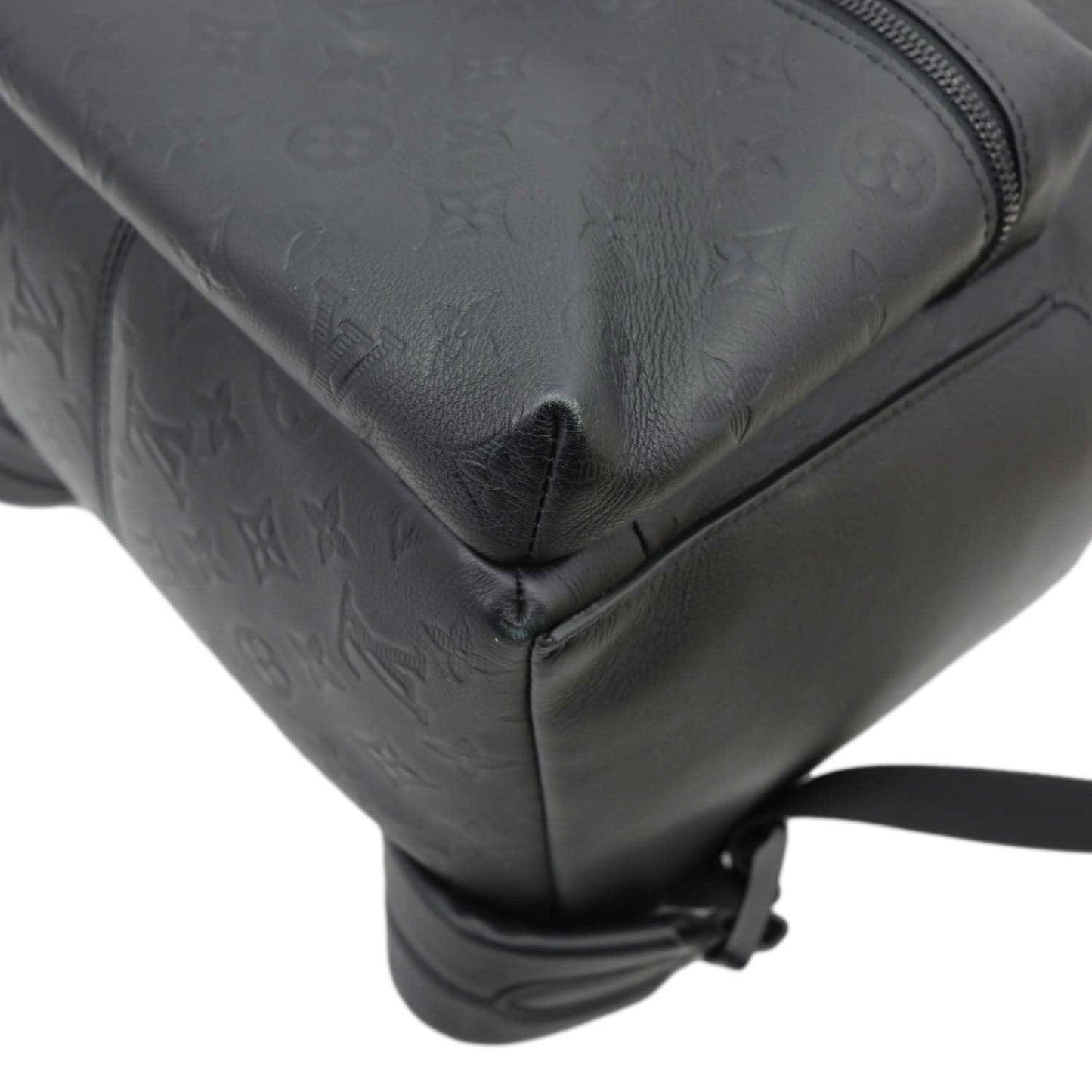 LOUIS VUITTON Discovery PM Calfskin Monogram Shadow Backpack Bag Black