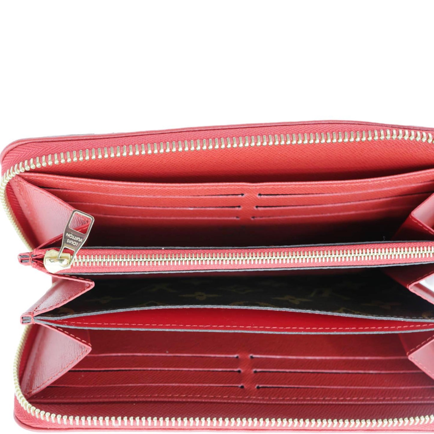 LOUIS VUITTON Retiro Monogram Canvas Zippy Wallet Cerise Red