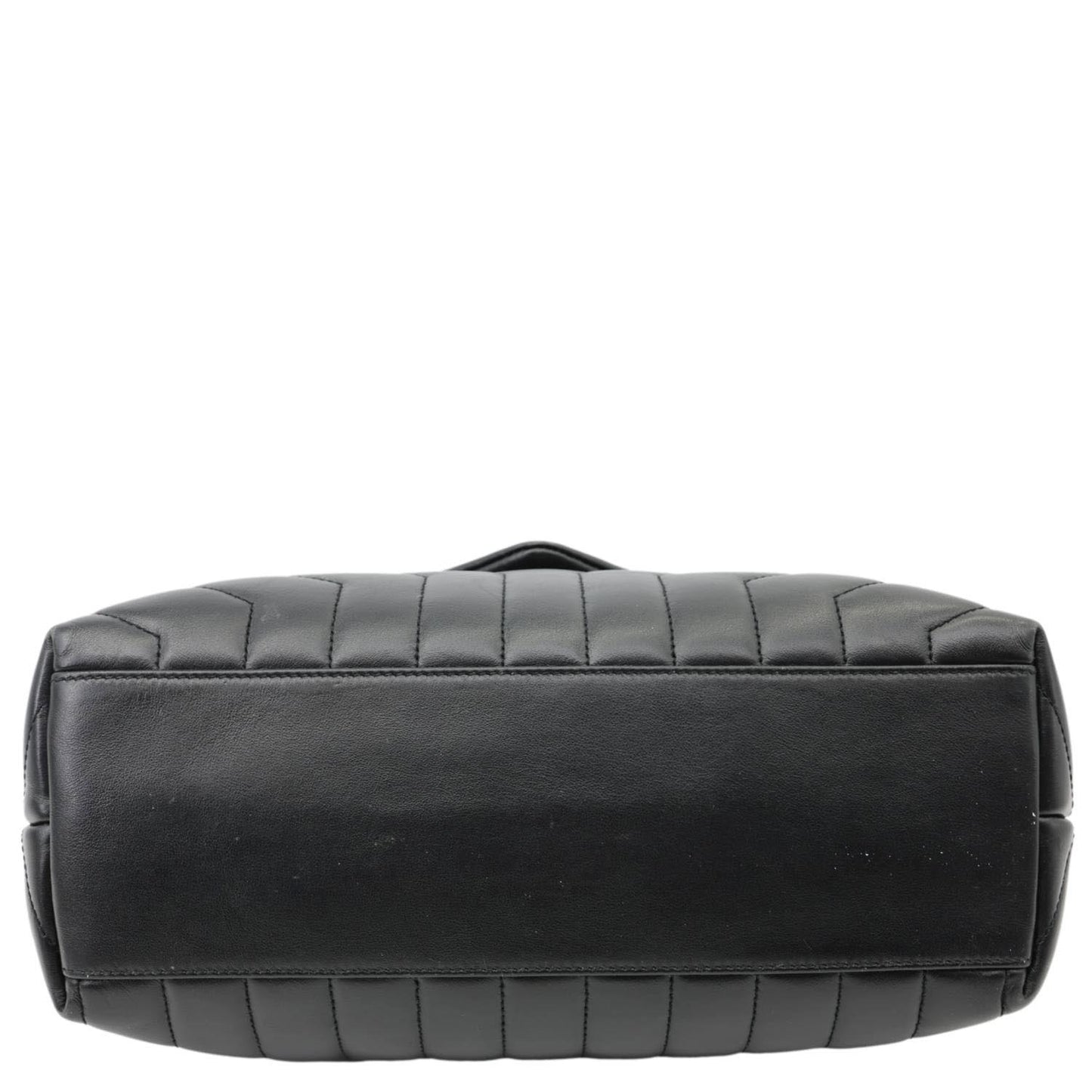 YVES SAINT LAURENT Loulou Medium Quilted Calfskin Leather Shoulder Bag Black