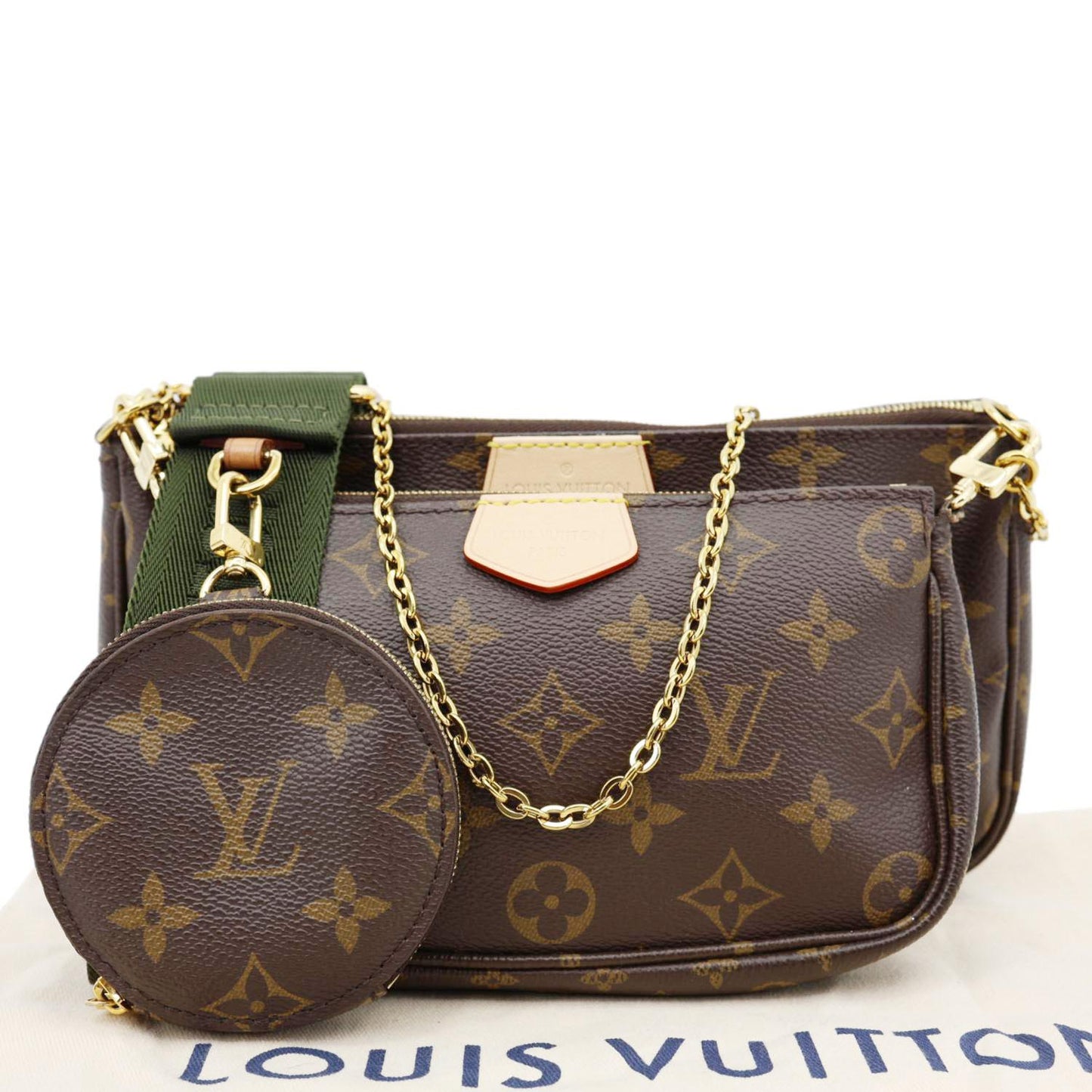 LOUIS VUITTON Multi Pochette Accessoires Monogram Canvas Crossbody Bag Brown