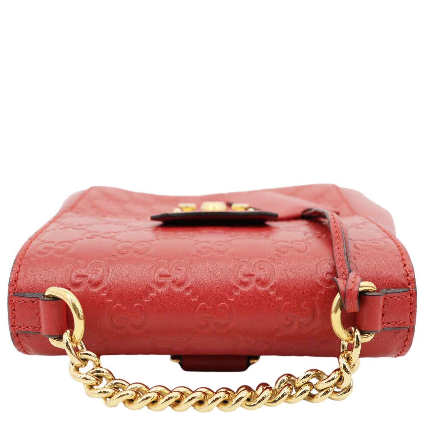 GUCCI Padlock GG Leather Backpack Red 498194