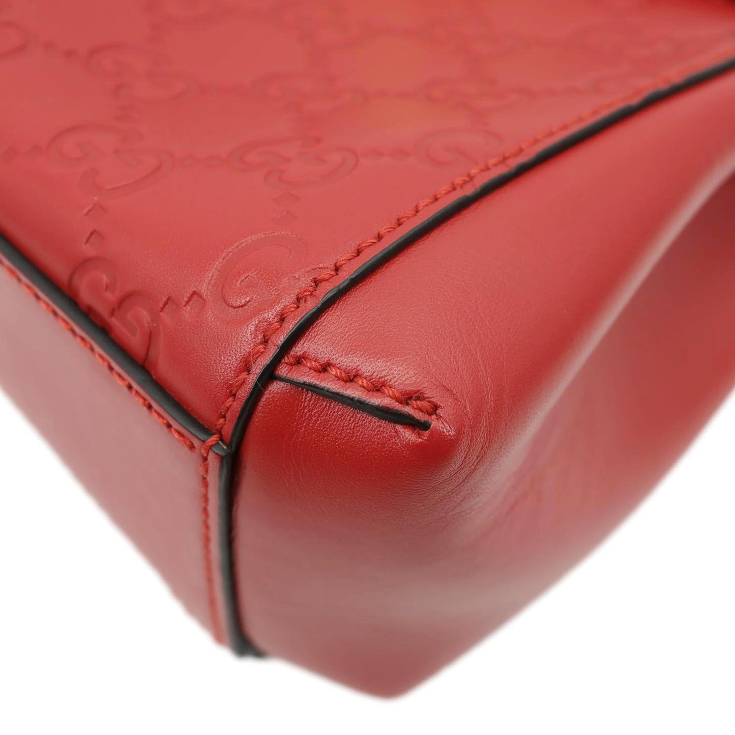 GUCCI Padlock GG Leather Backpack Red 498194