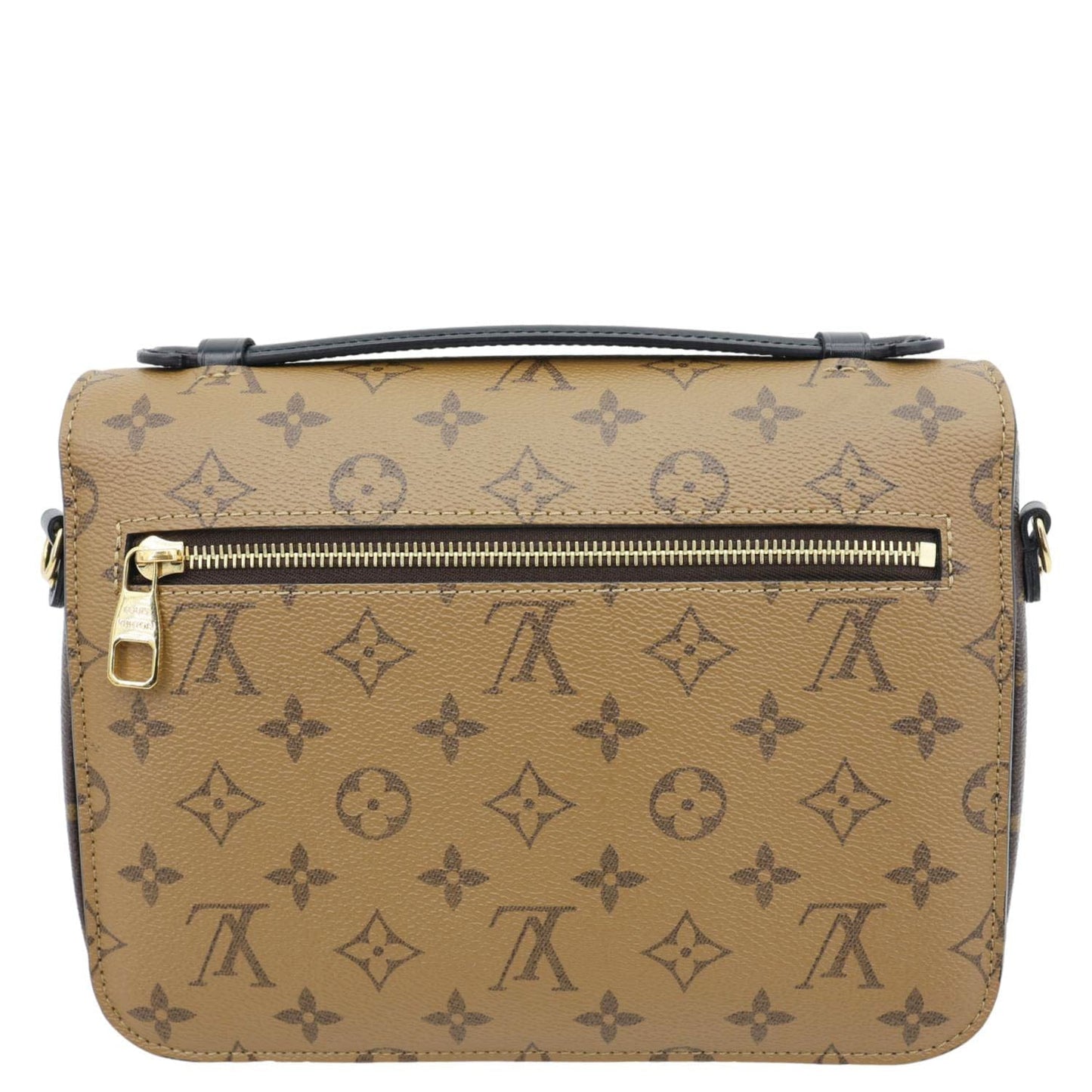 LOUIS VUITTON Metis Pochette Reverse Monogram Canvas Crossbody Bag Brown
