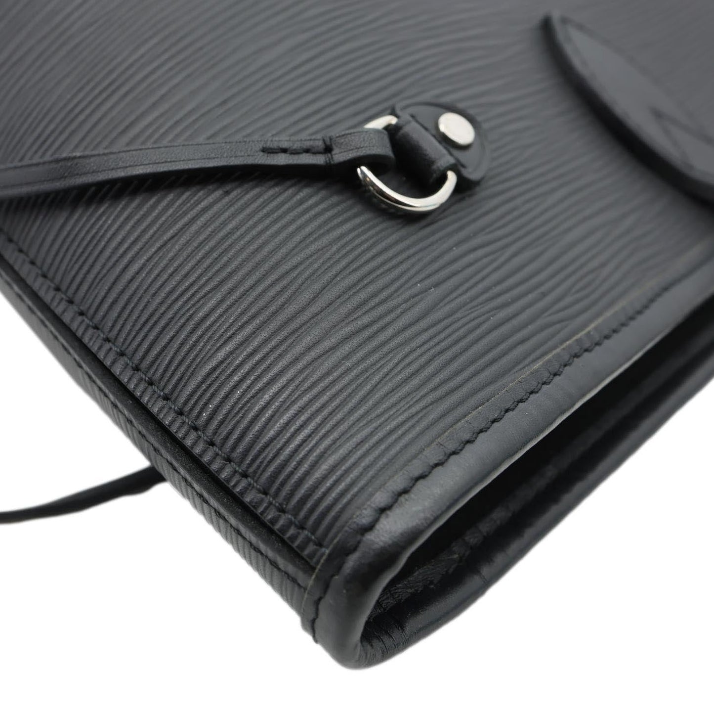 LOUIS VUITTON Neverfull MM Epi Leather Tote Shoulder Bag Black