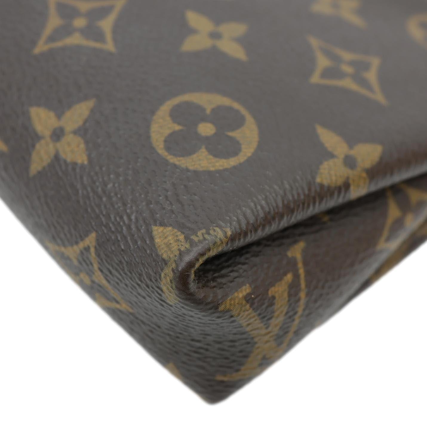 LOUIS VUITTON Pallas Monogram Canvas Clutch Crossbody Bag Black