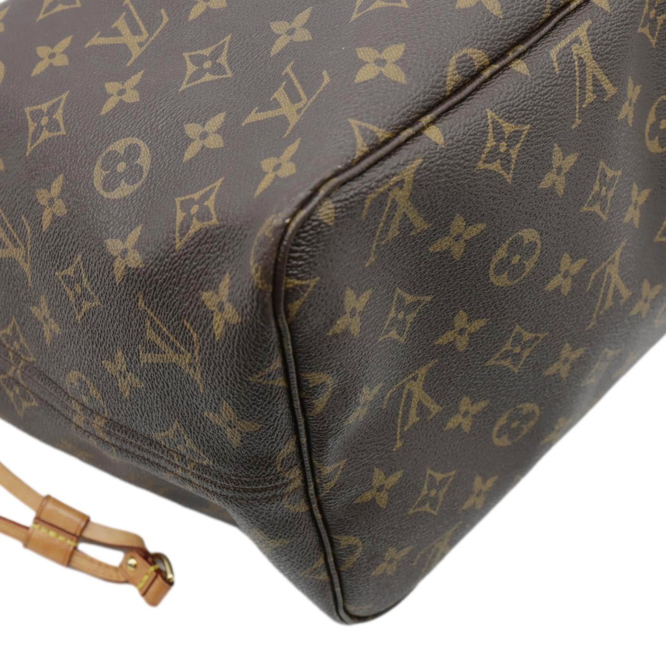 LOUIS VUITTON Neverfull GM Monogram Canvas Tote Bag Brown