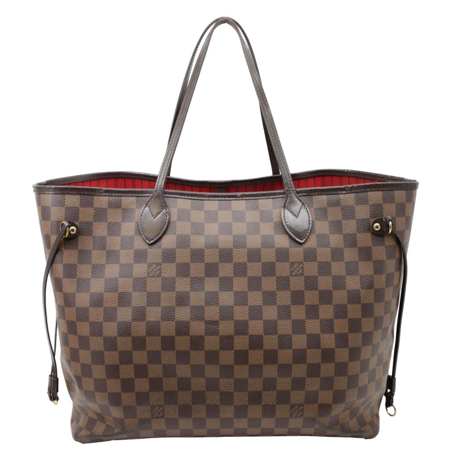 LOUIS VUITTON Neverfull GM Damier Ebene Shoulder Bag Brown