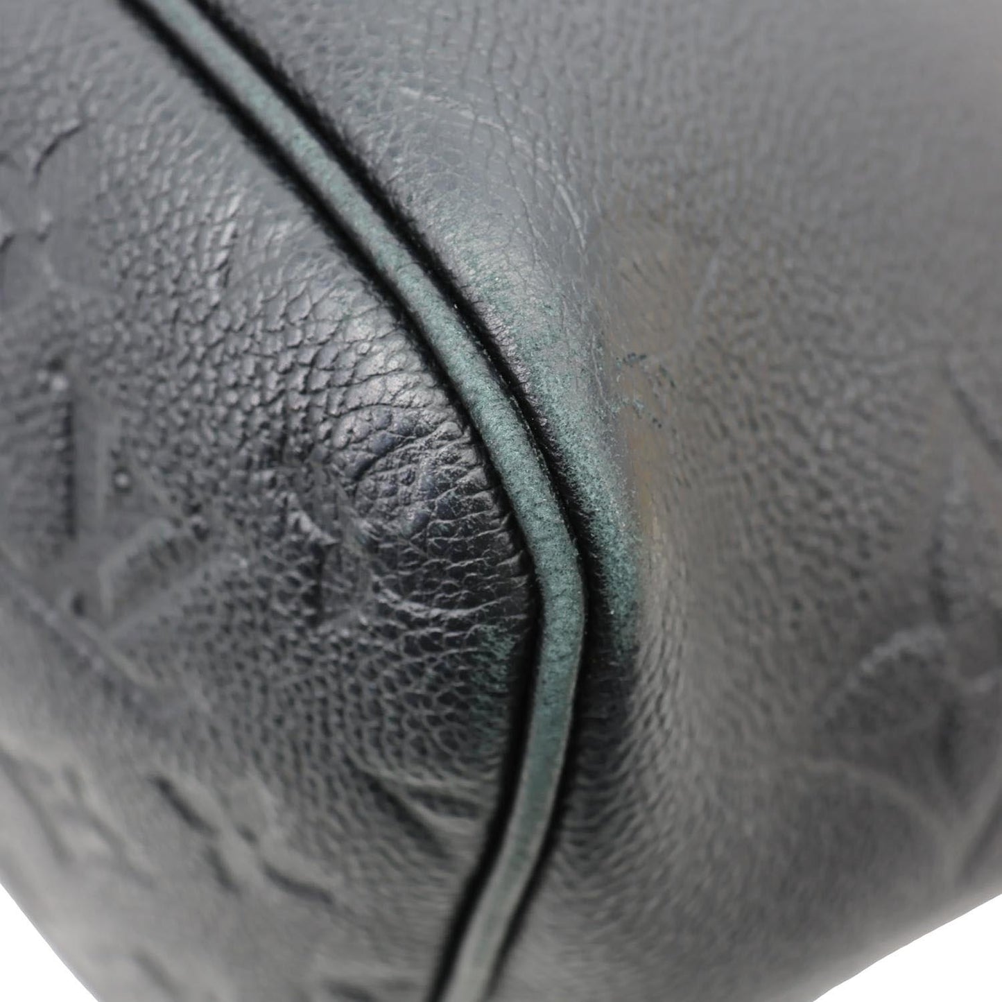 LOUIS VUITTON Neverfull MM Empreinte Leather Tote Shoulder Bag Black