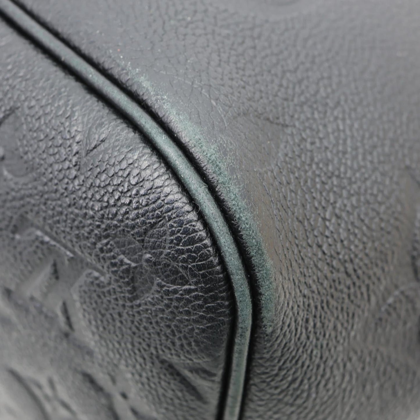 LOUIS VUITTON Neverfull MM Empreinte Leather Tote Shoulder Bag Black