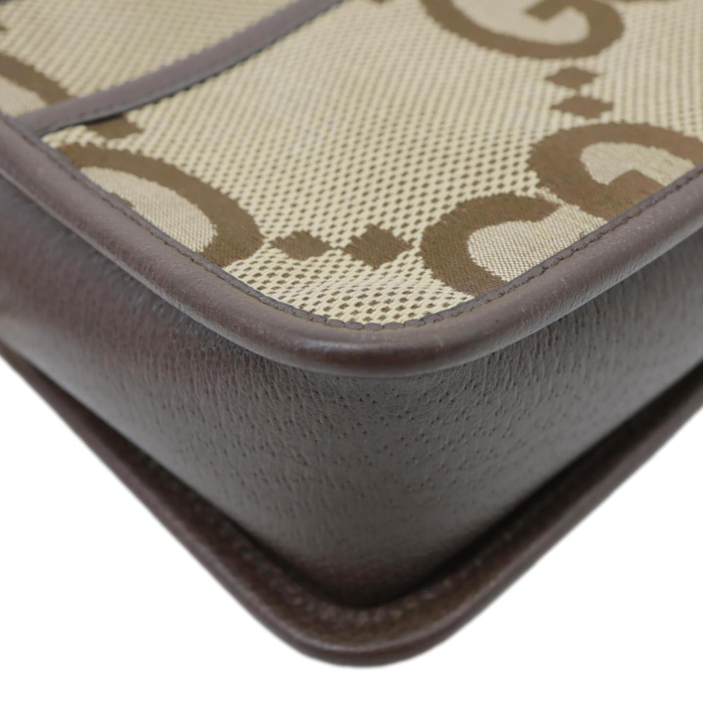 GUCCI Mini Jumbo GG Canvas Crossbody Bag Beige 696075