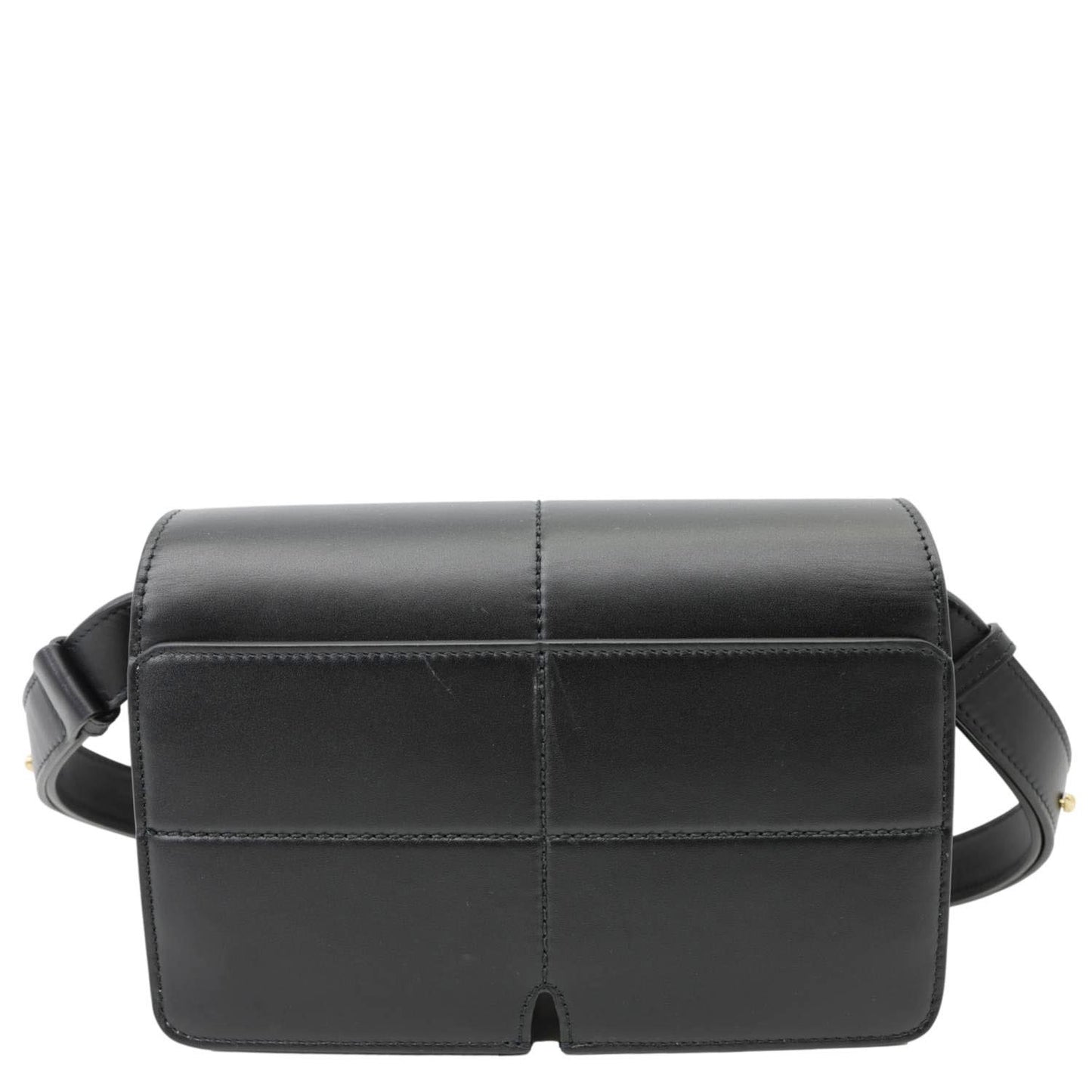 BURBERRY Snip Smooth Calfskin Leather Shoulder Bag Black
