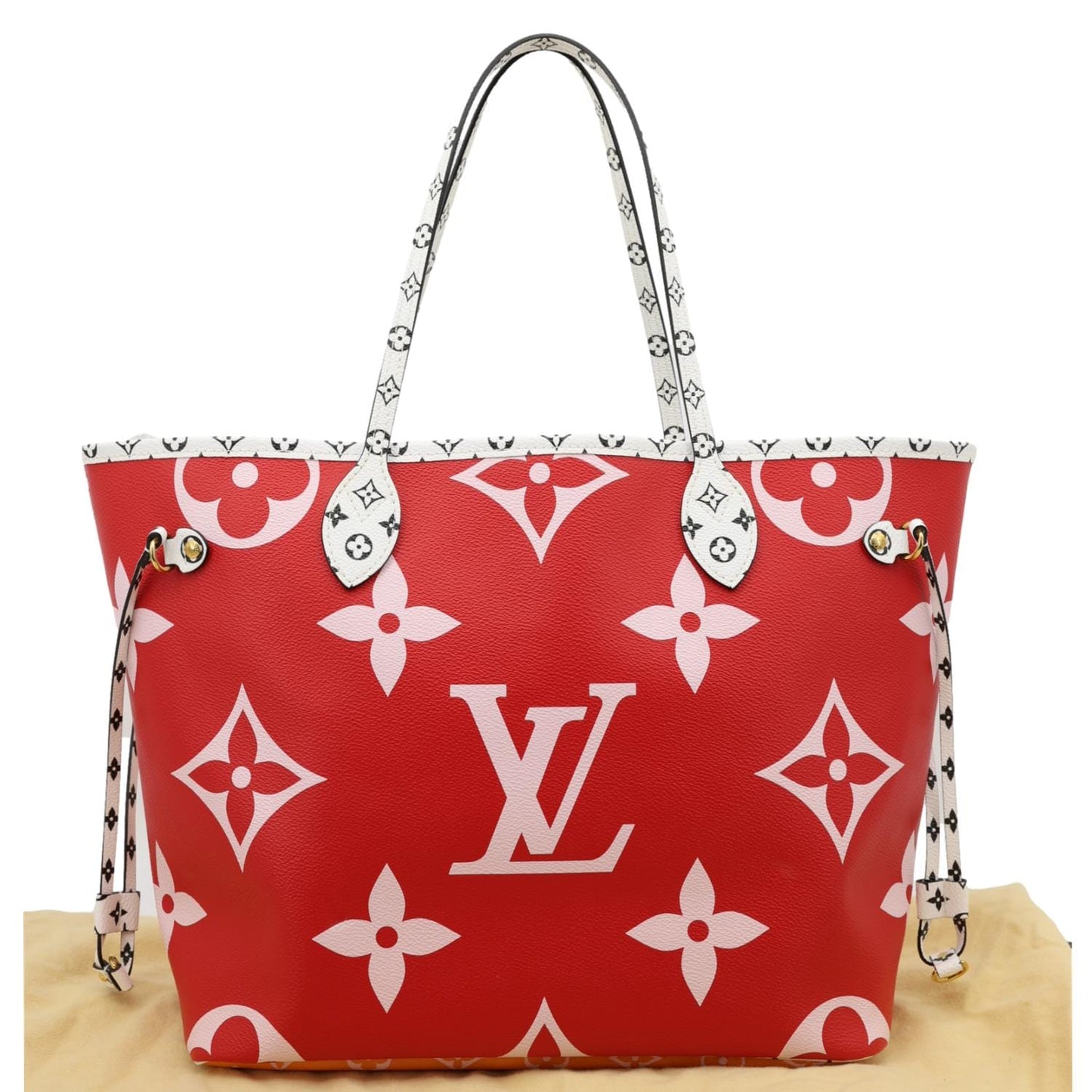 Louis Vuitton Neverfull MM Tote Rouge Giant Monogram Tote Bag Red