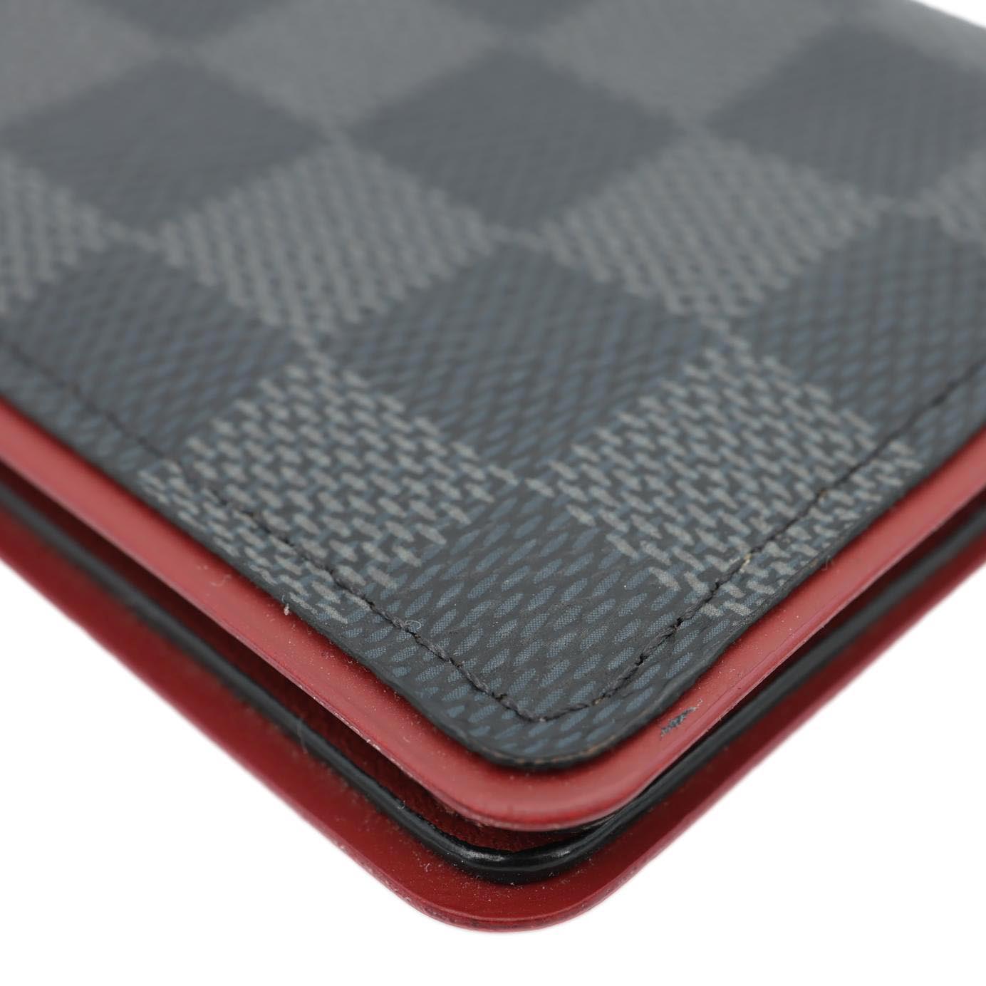LOUIS VUITTON Pocket Organiser Damier Graphite Wallet Grey