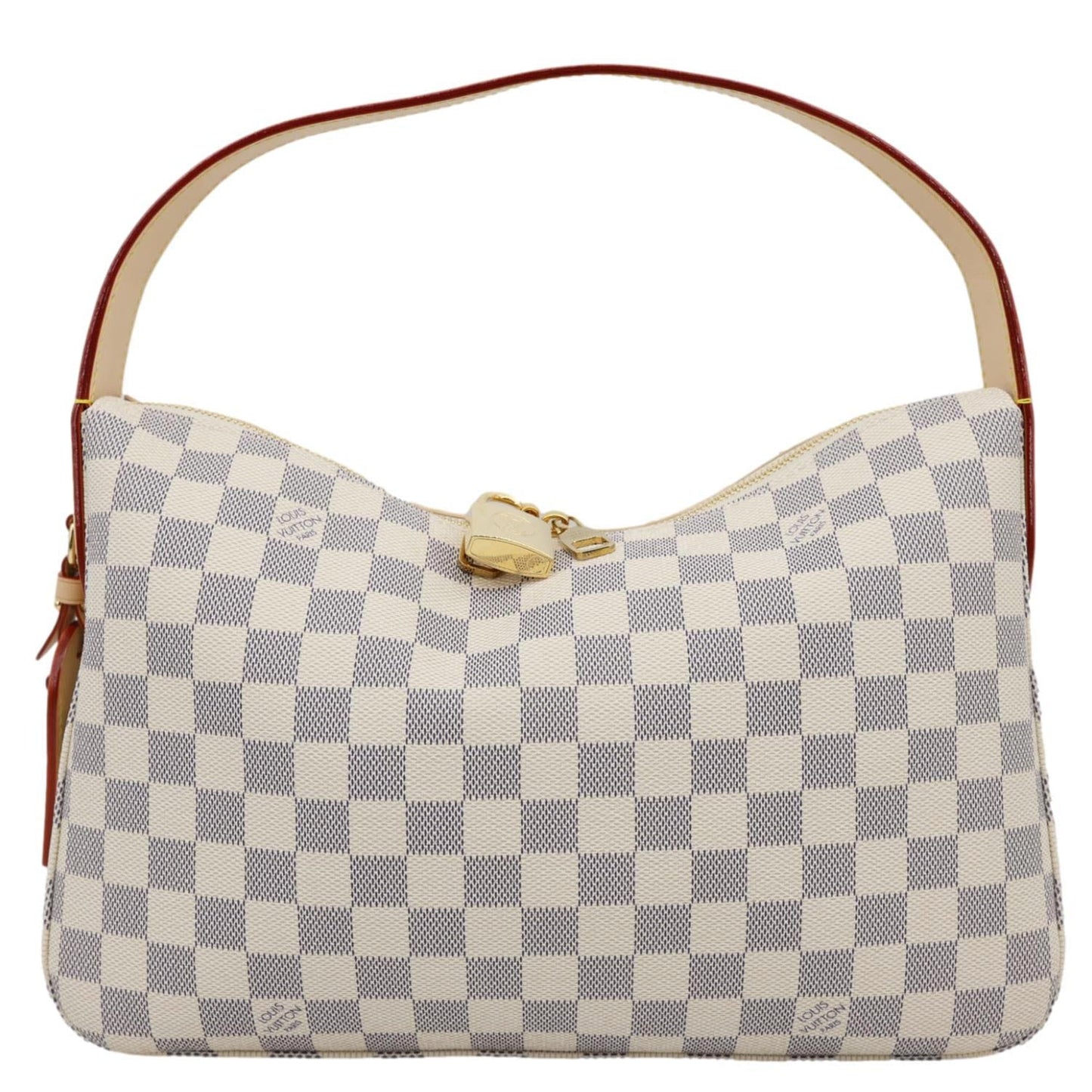 LOUIS VUITTON Slouchy PM Damier Azur Hobo Bag Rose Ballerine