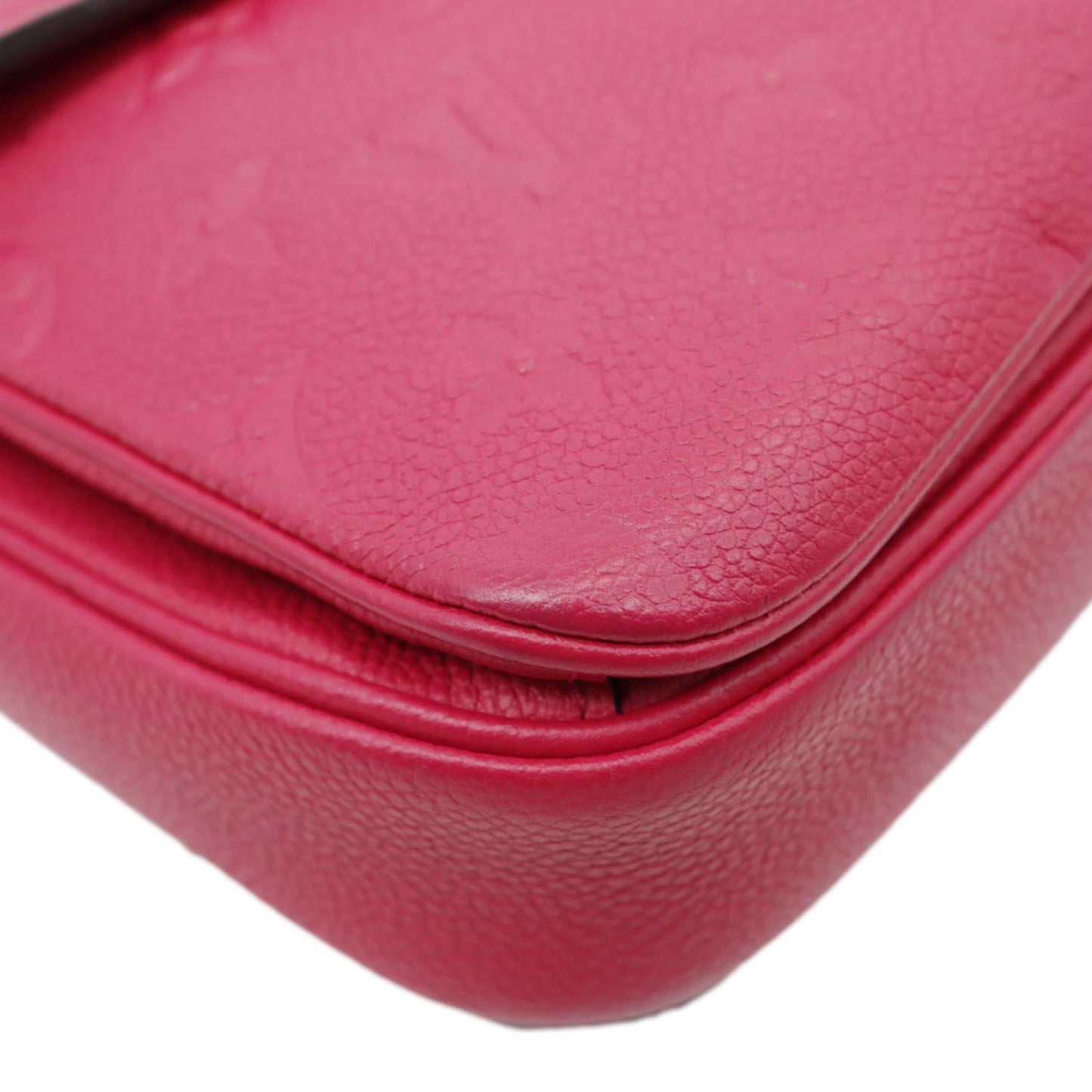 LOUIS VUITTON Metis Pochette Empreinte Leather Crossbody Bag Fuchsia