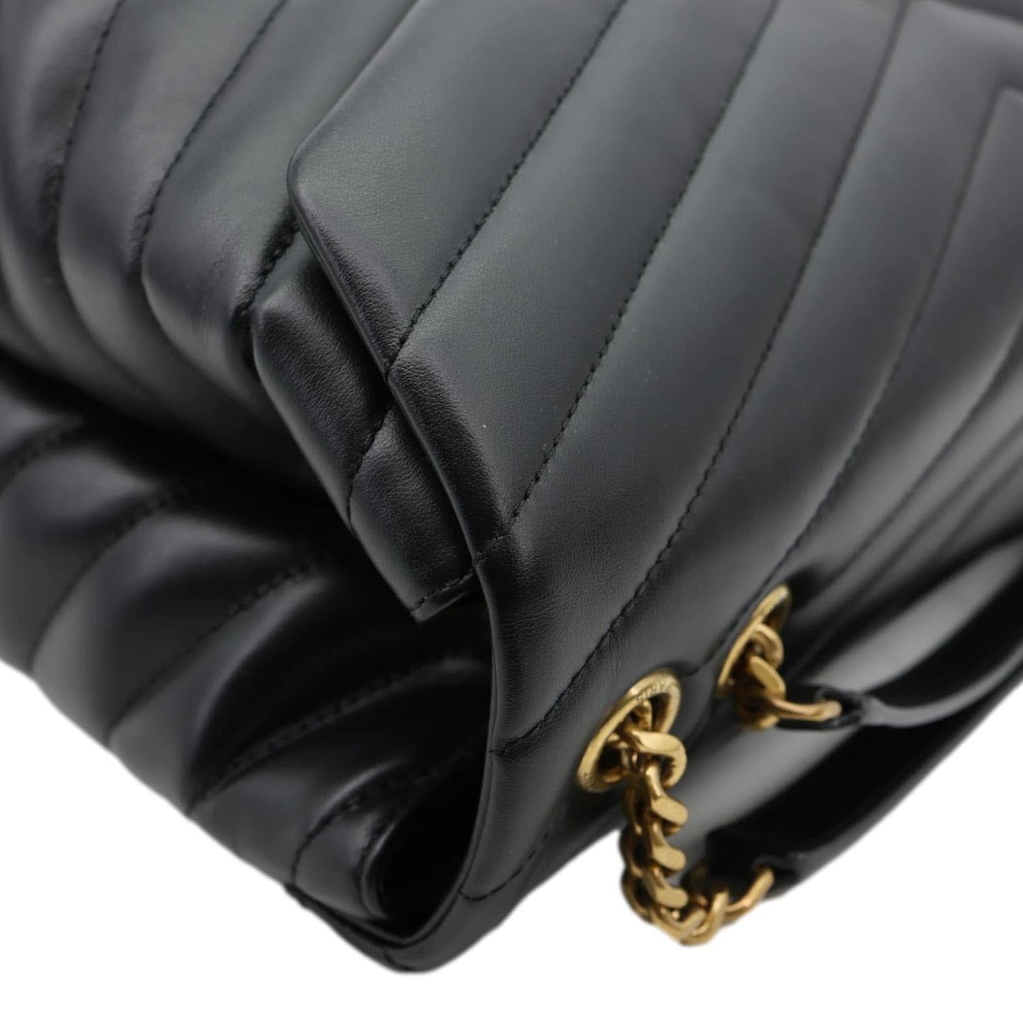 YVES SAINT LAURENT Loulou Large Quilted Leather Crossbody Bag Black