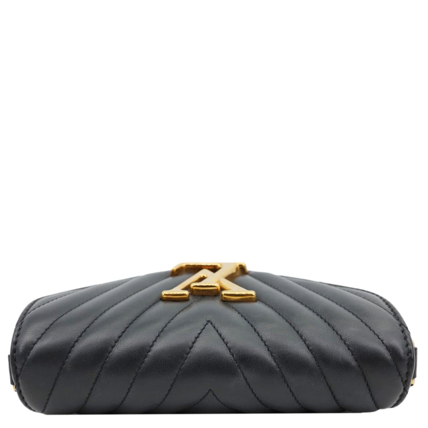 LOUIS VUITTON New Wave Multi Pochette Leather Chain Shoulder Bag Black