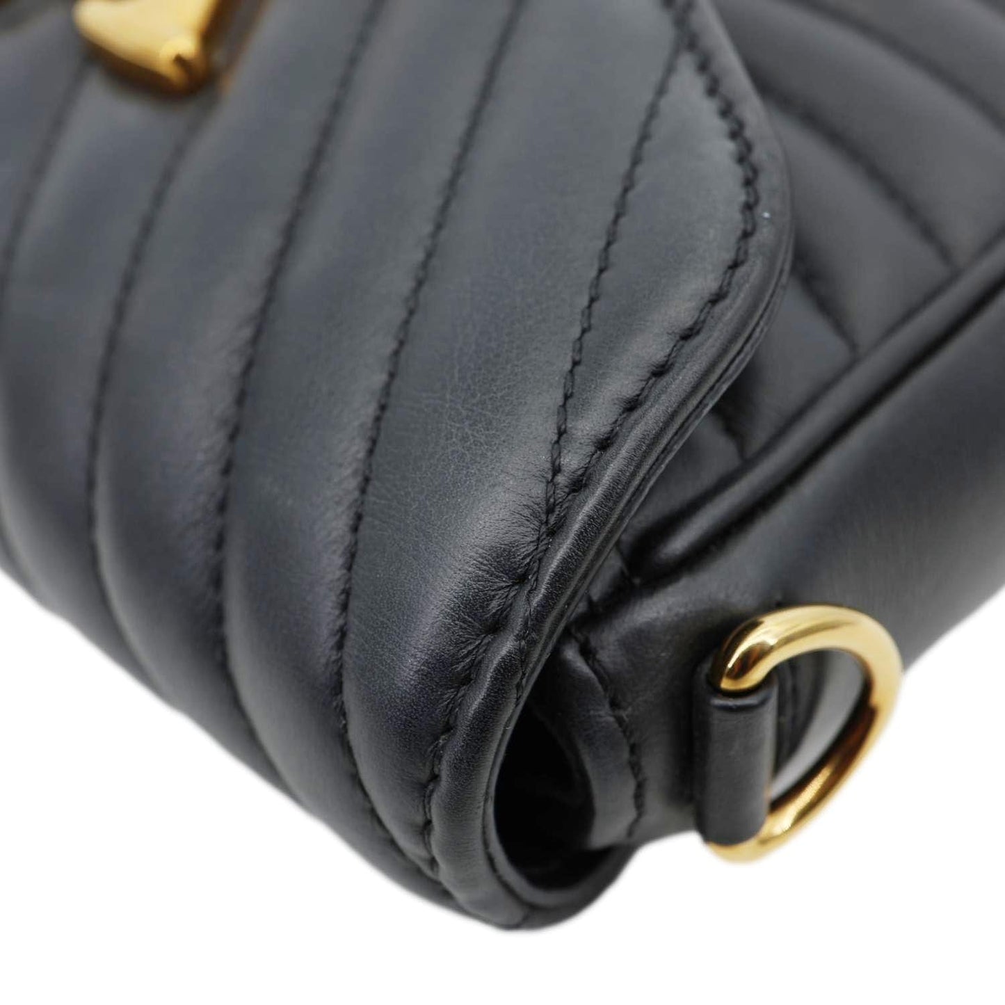 LOUIS VUITTON New Wave Multi Pochette Leather Chain Shoulder Bag Black