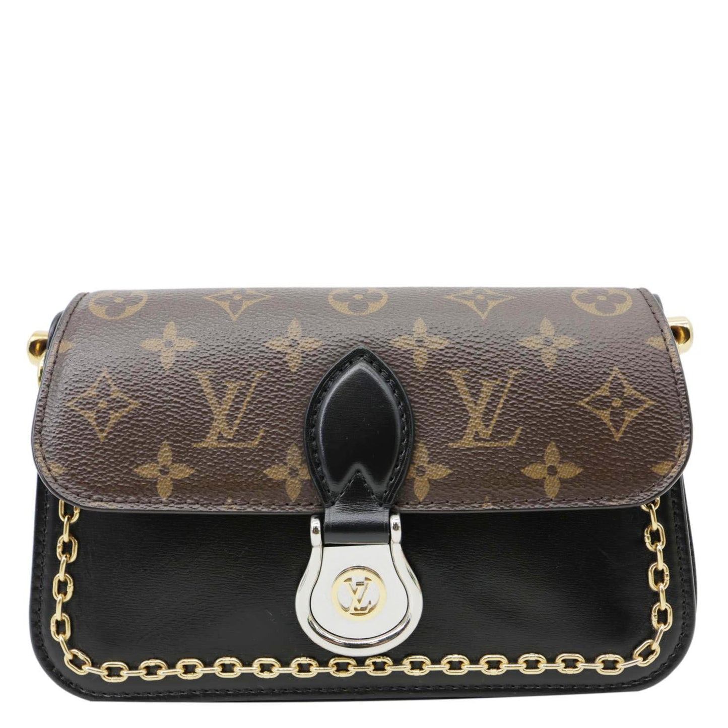 LOUIS VUITTON Neo Saint Cloud Monogram Canvas Shoulder Bag Black