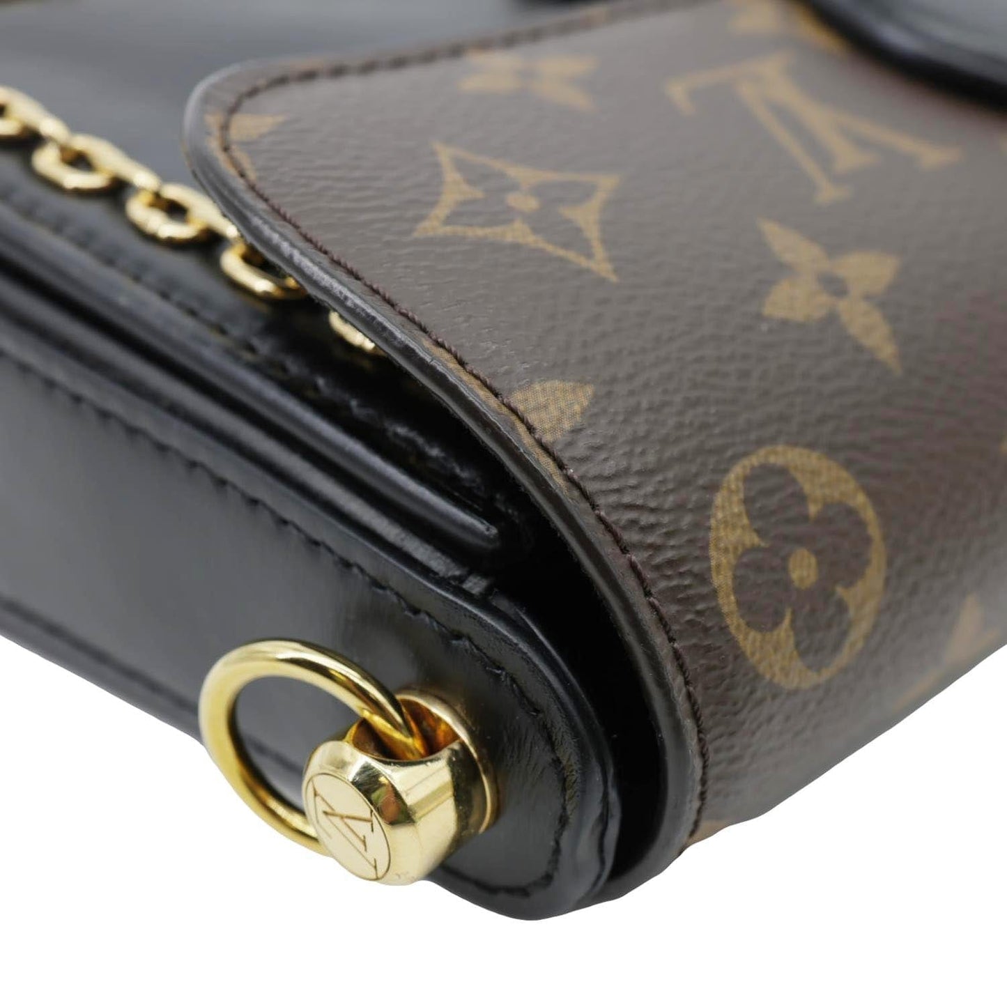 LOUIS VUITTON Neo Saint Cloud Monogram Canvas Shoulder Bag Black