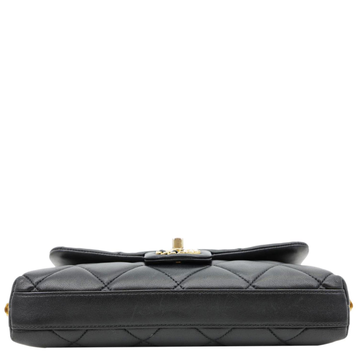 CHANEL Crush On Chains Flap Quilted Lambskin Leather Crossbody Bag Black
