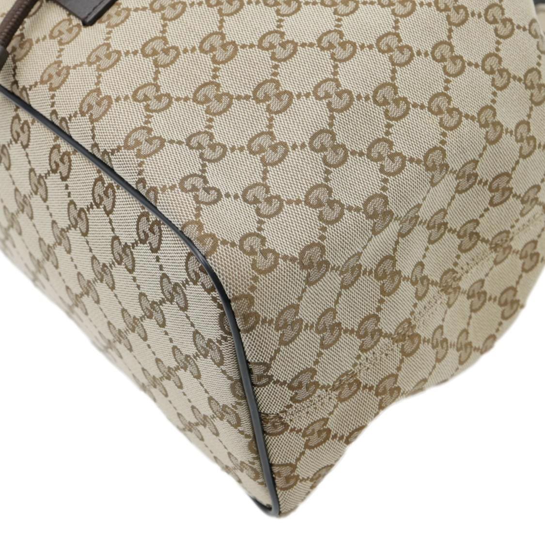 GUCCI Drawstring GG Canvas Backpack Bag Beige 449175