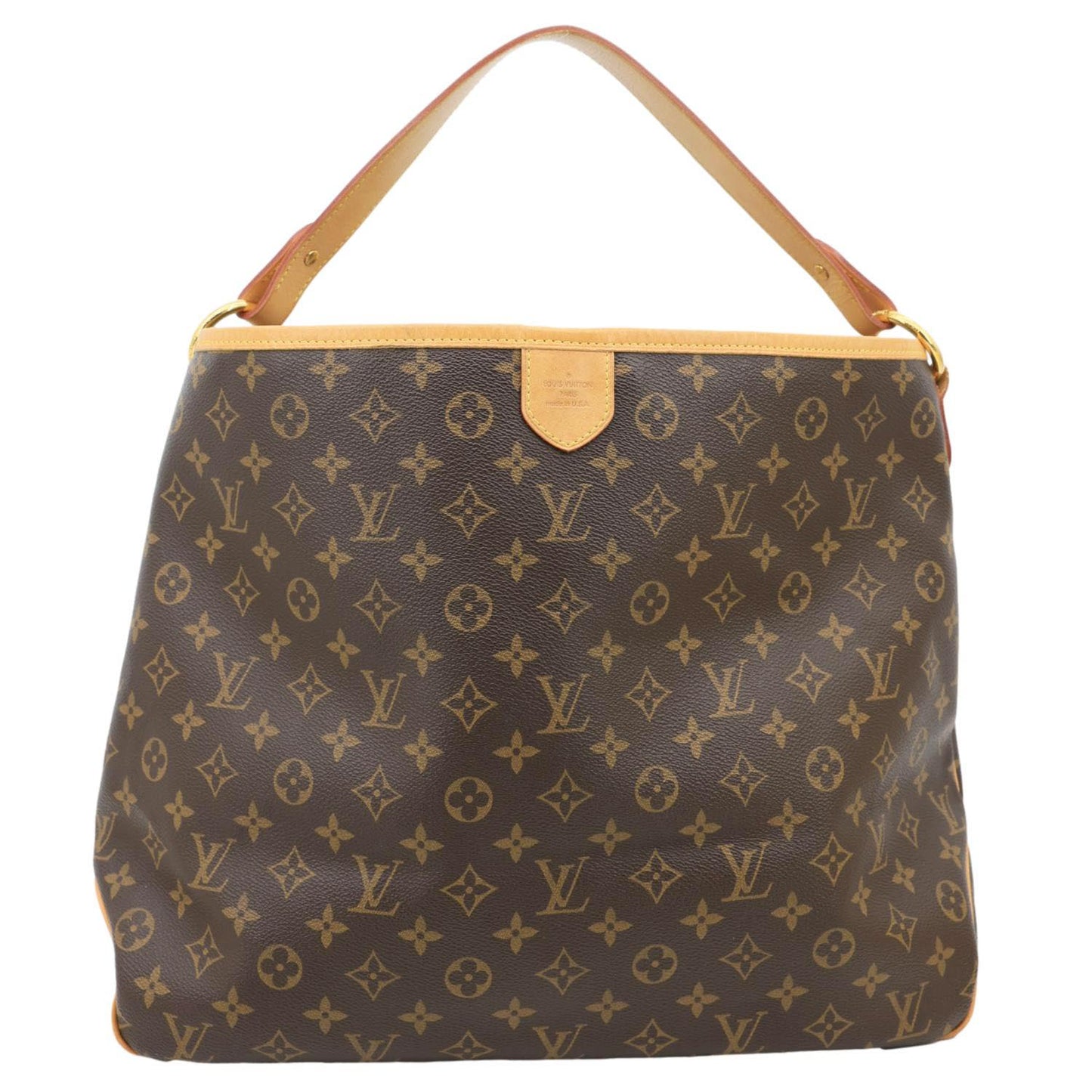 LOUIS VUITTON Delightful MM Monogram Canvas Hobo Bag Brown