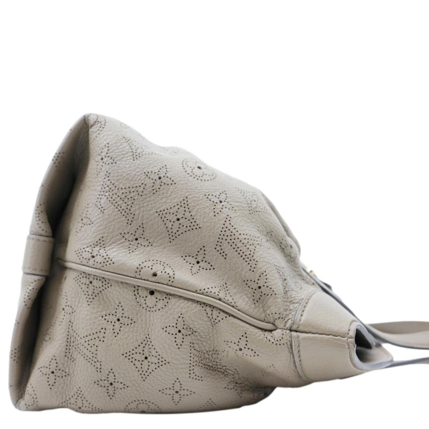 LOUIS VUITTON Cirrus PM Mahina Leather Hobo Bag Taupe