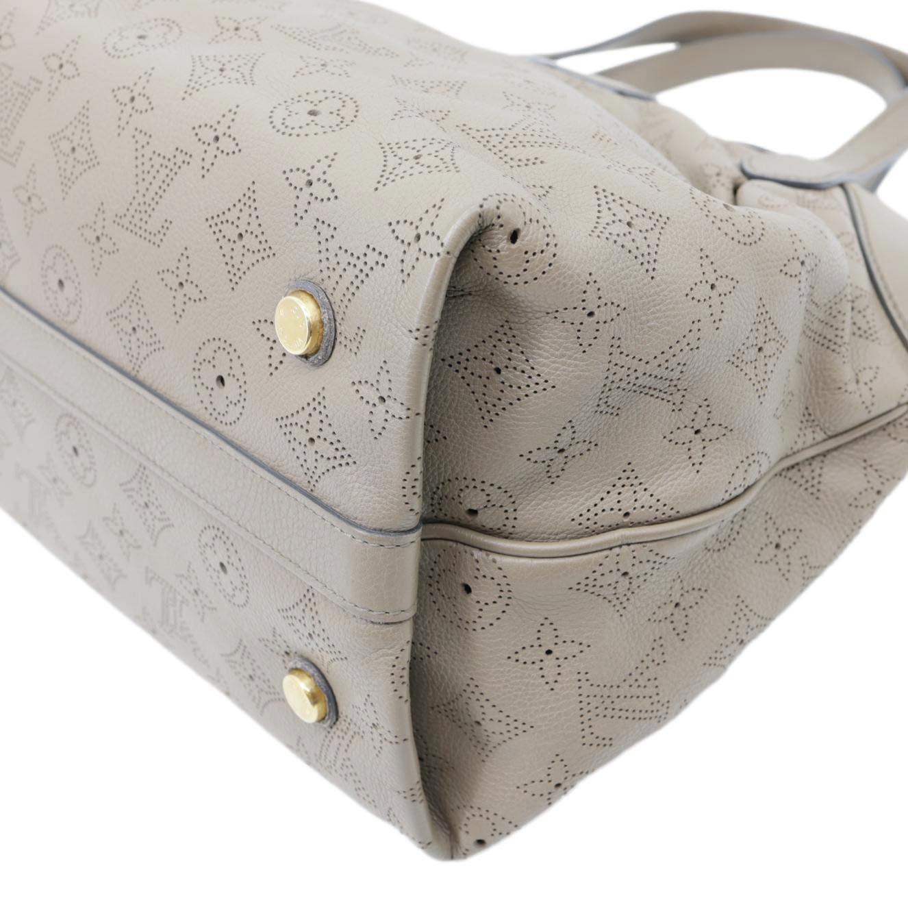 LOUIS VUITTON Cirrus PM Mahina Leather Hobo Bag Taupe