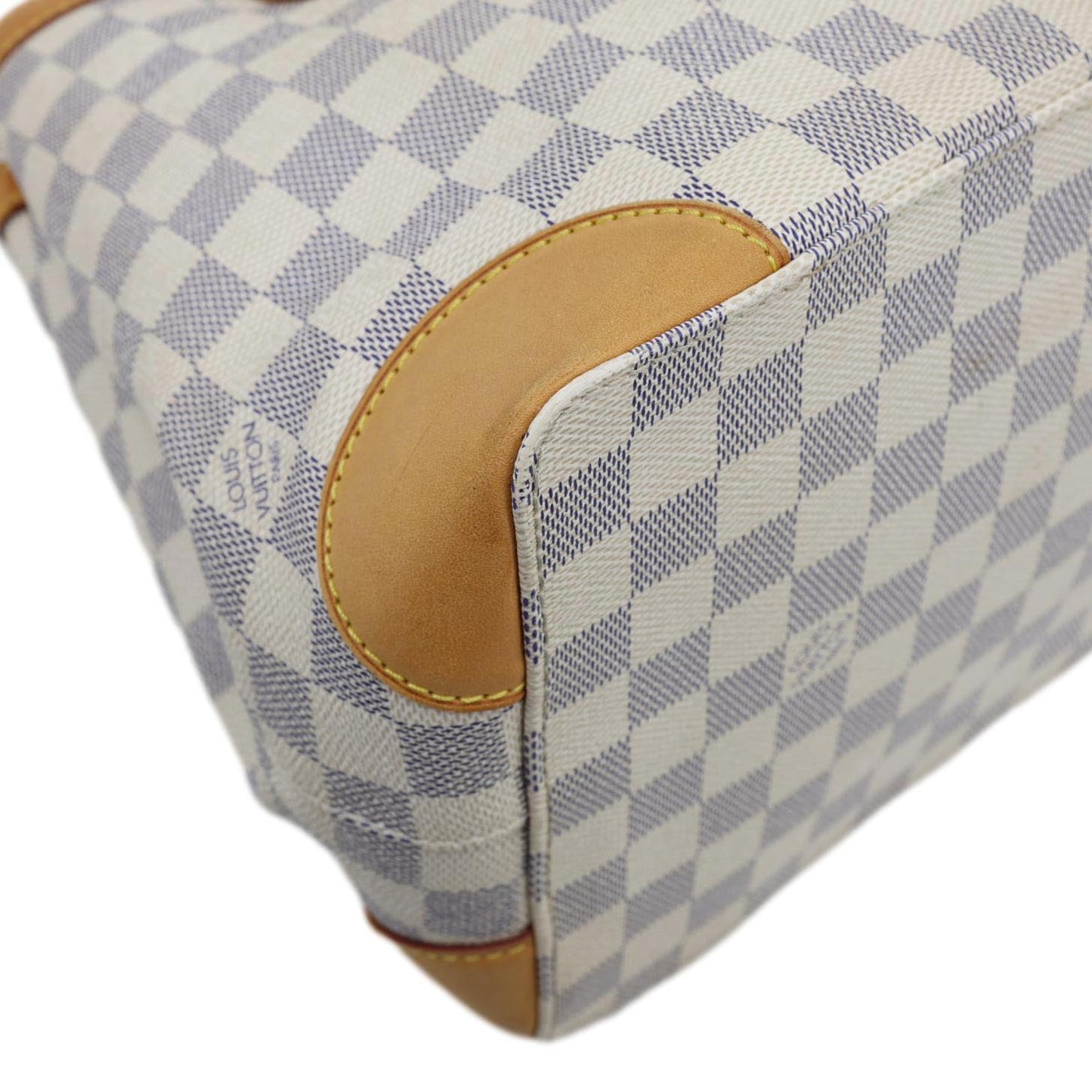 LOUIS VUITTON Hampstead PM Damier Azur Satchel Bag White