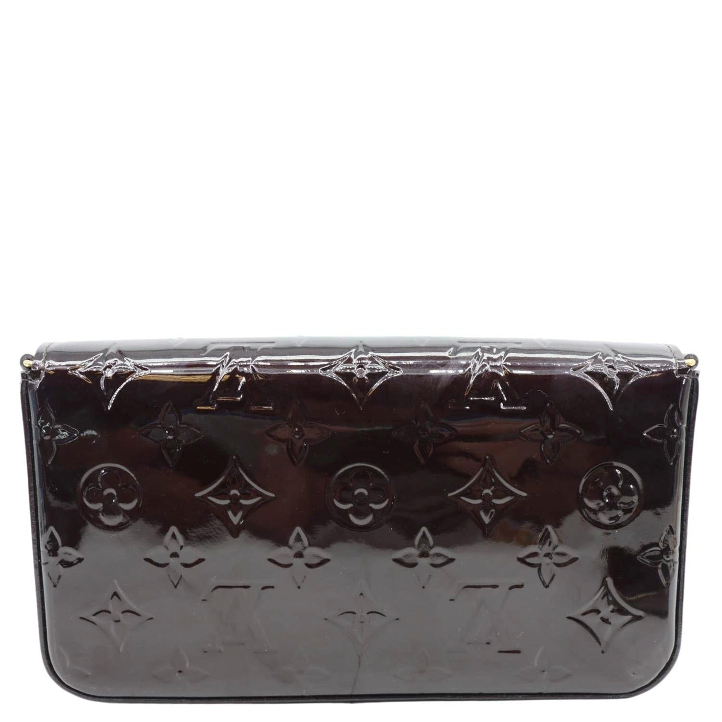 LOUIS VUITTON Felicie Pochette Monogram Vernis Shoulder Bag Amarante