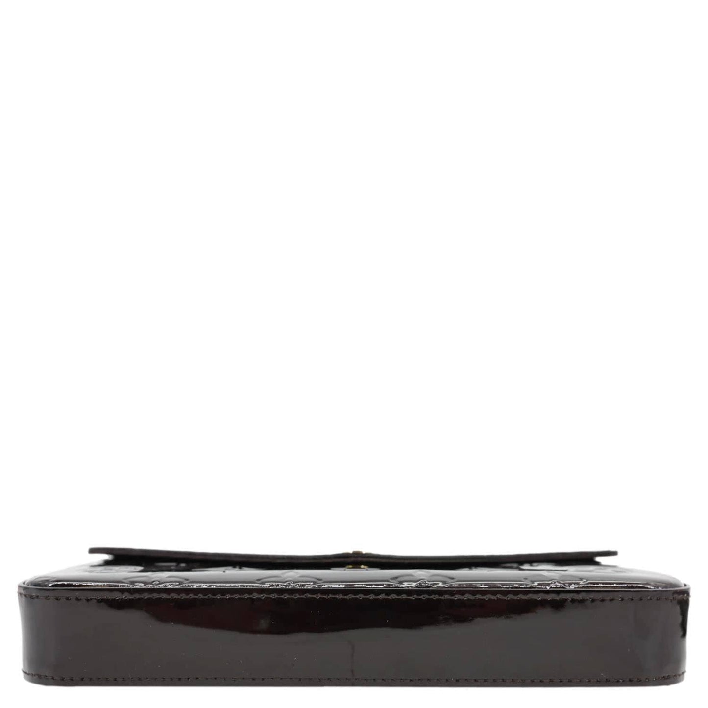 LOUIS VUITTON Felicie Pochette Monogram Vernis Shoulder Bag Amarante