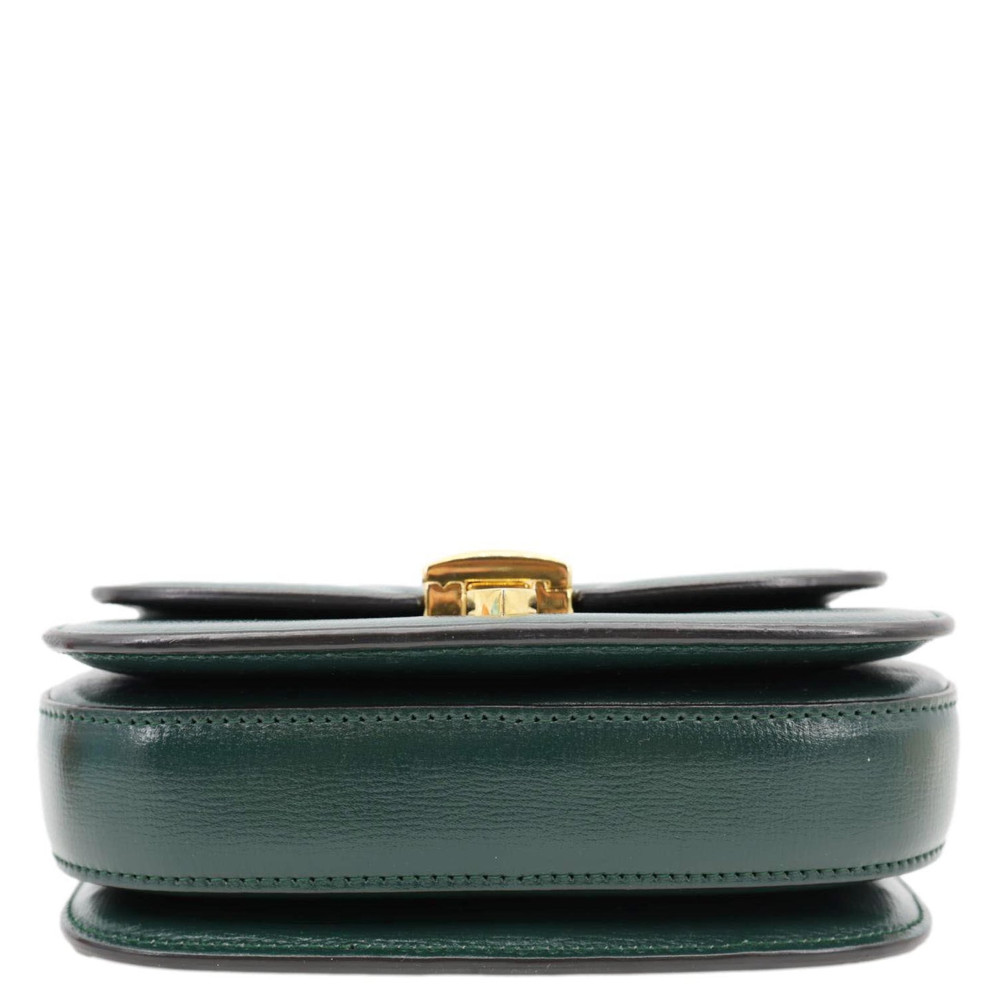 GUCCI Sylvie 1969 Mini Leather Shoulder Bag Green 615965