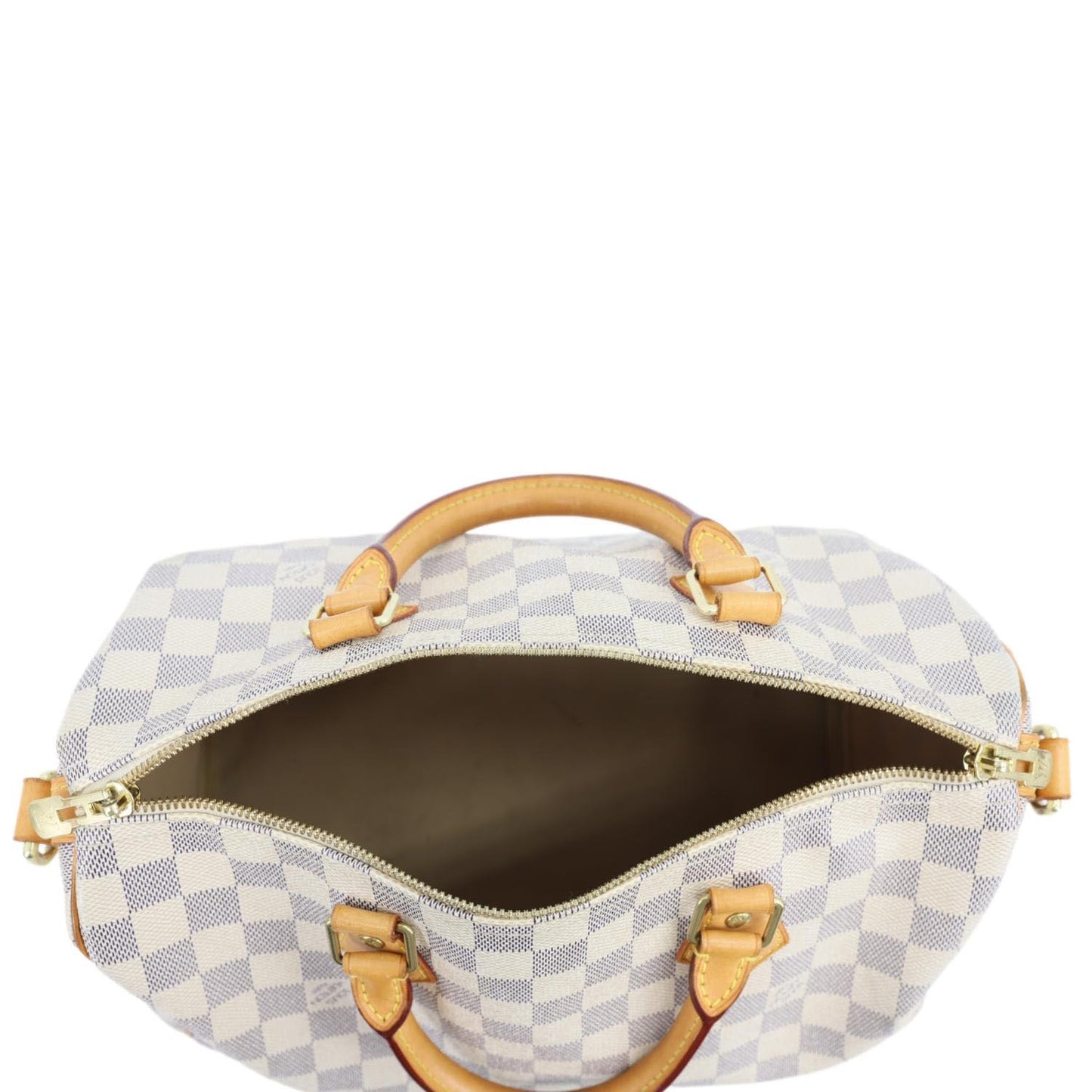 LOUIS VUITTON Speedy 30 Damier Azur Shoulder Bag White