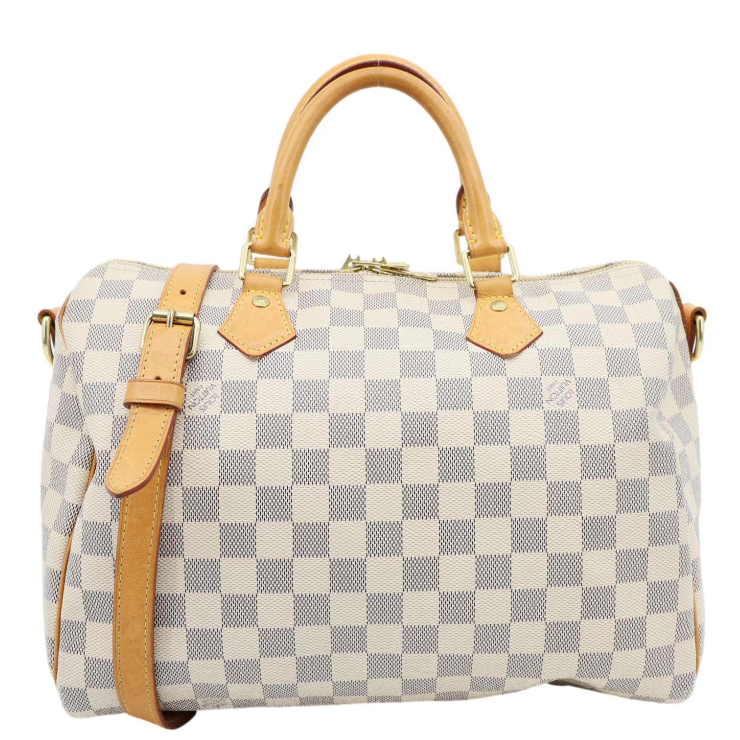 LOUIS VUITTON Speedy 30 Damier Azur Shoulder Bag White