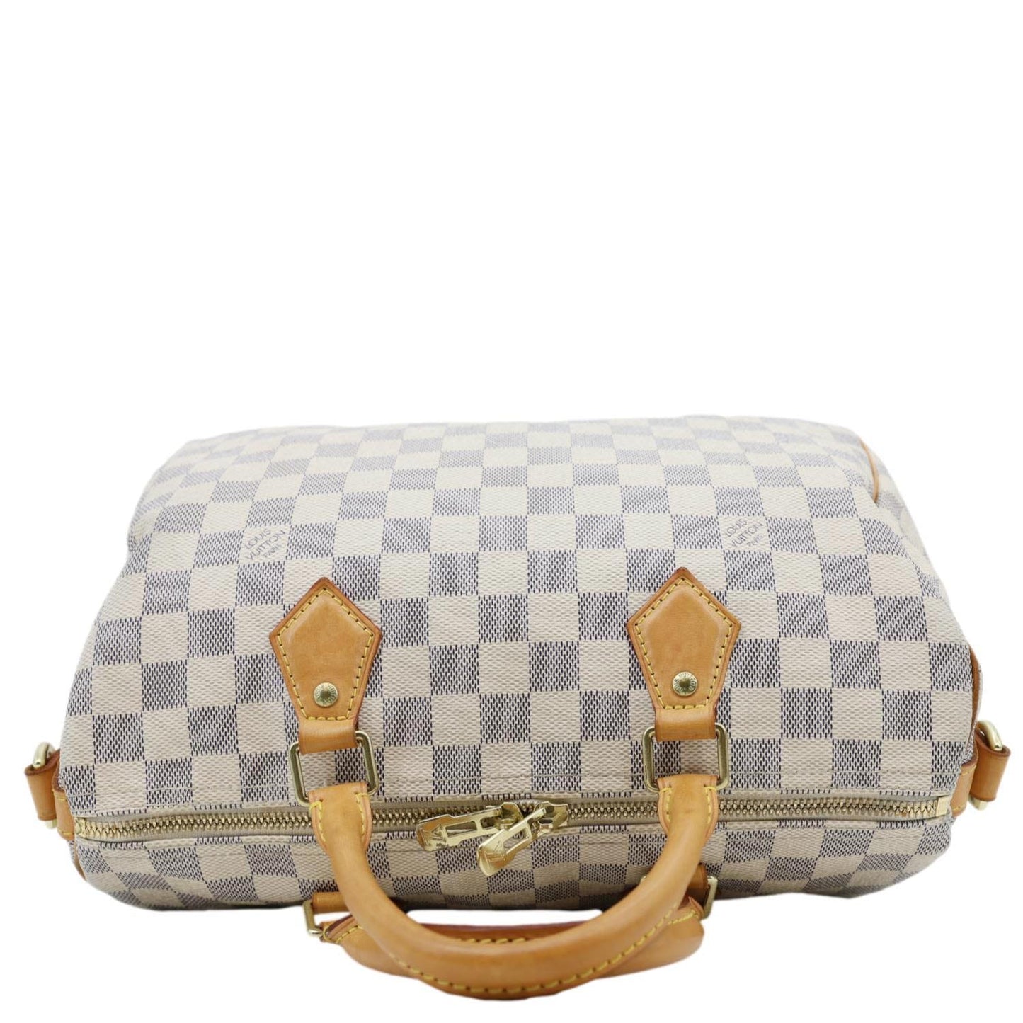 LOUIS VUITTON Speedy 30 Damier Azur Shoulder Bag White