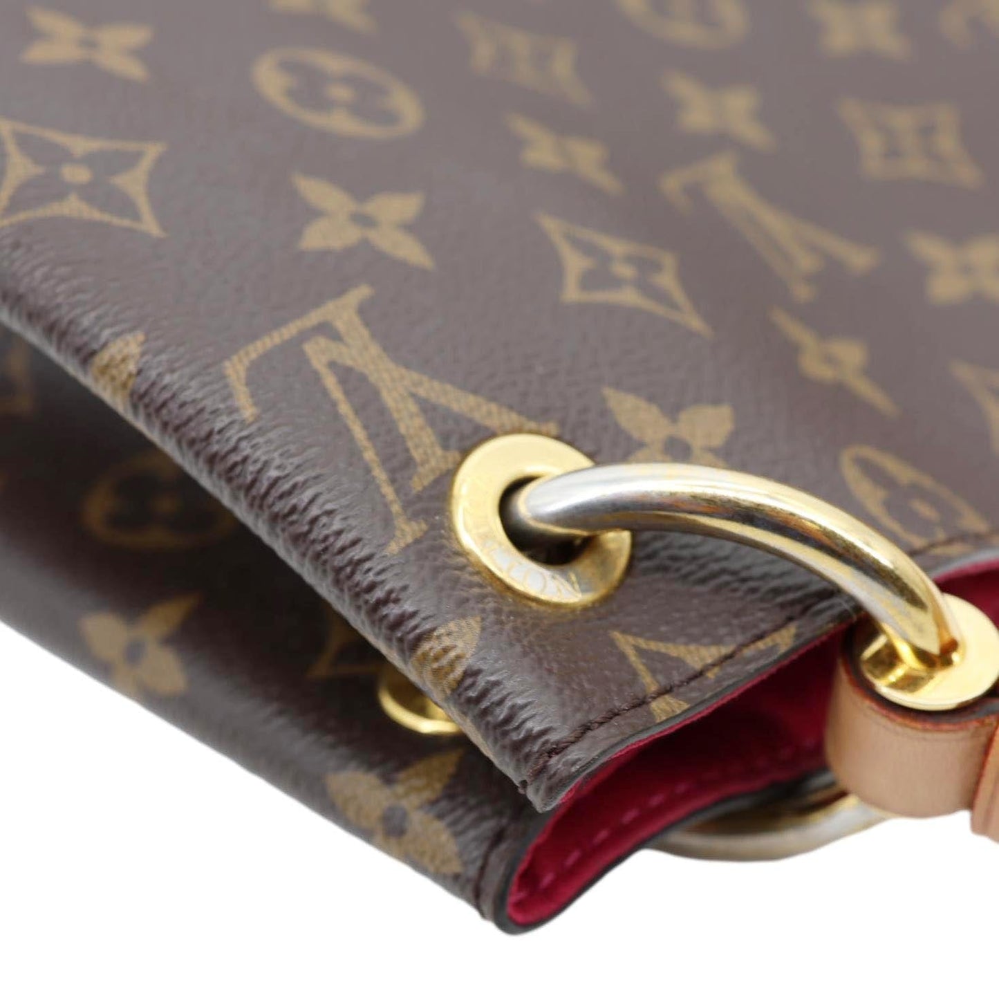 LOUIS VUITTON Graceful PM Monogram Canvas Hobo Shoulder Bag Brown