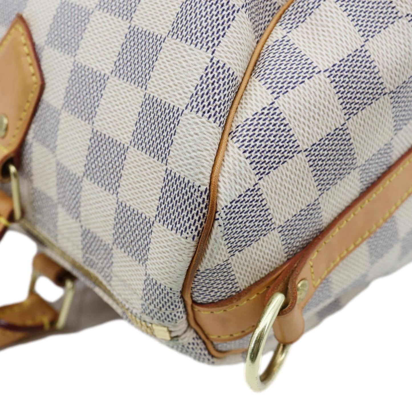 LOUIS VUITTON Speedy 30 Damier Azur Shoulder Bag White