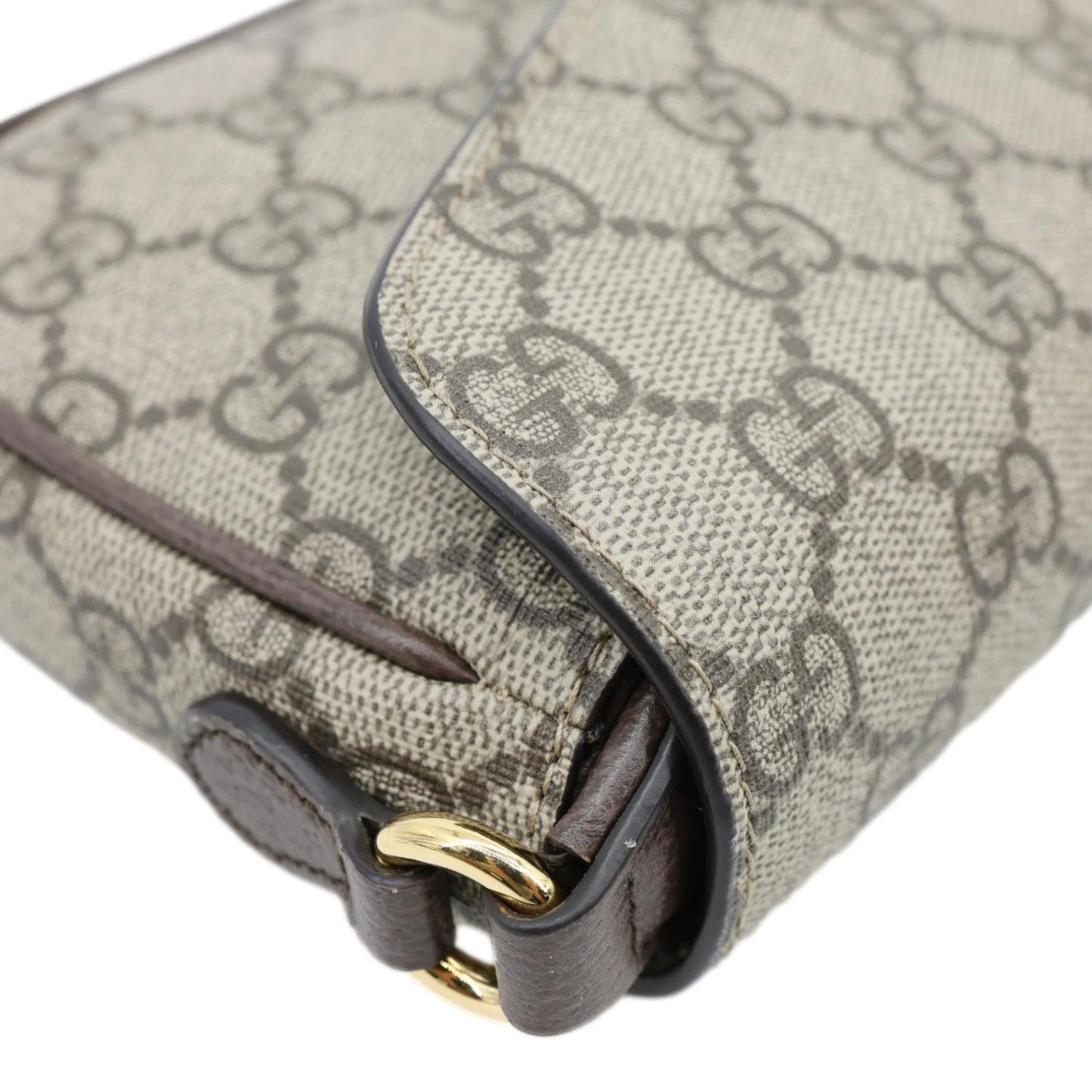 GUCCI Ophidia Pochette GG Supreme Canvas Shoulder Bag Beige 764961