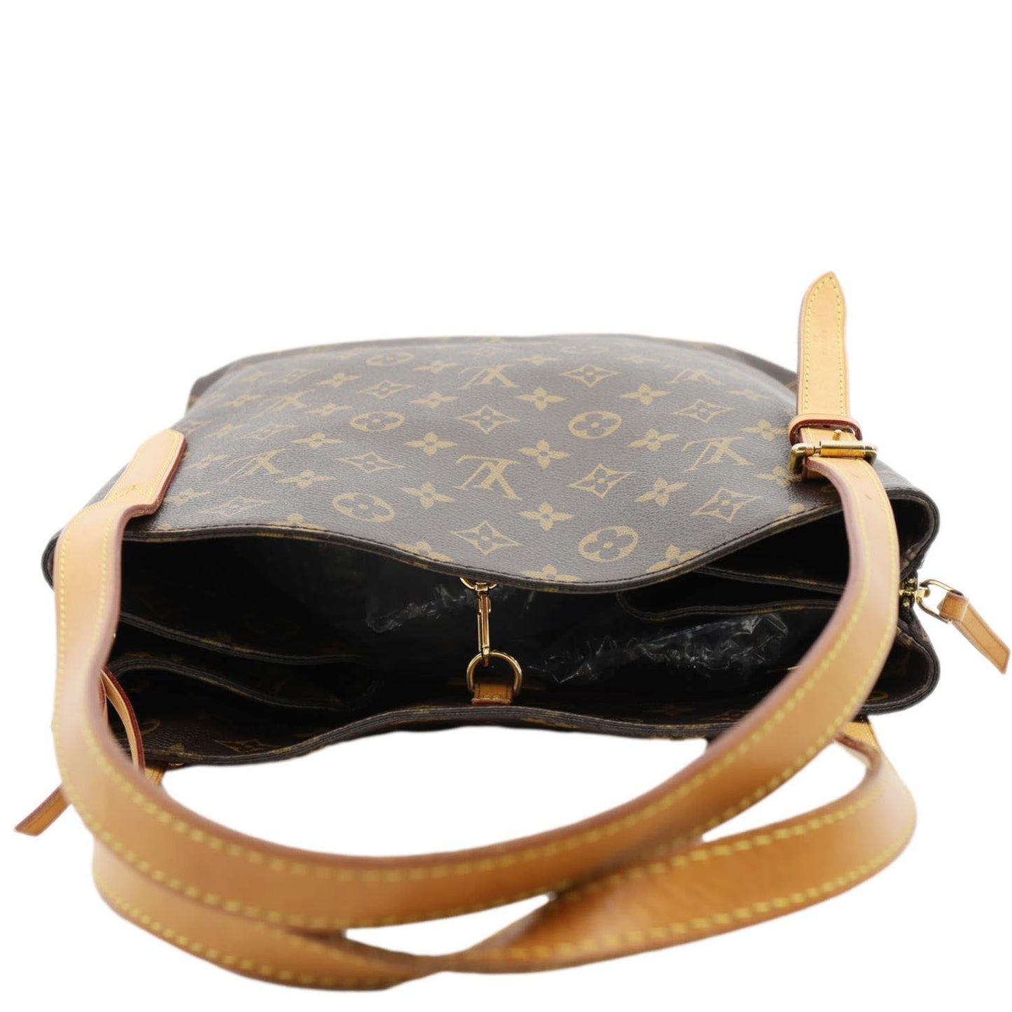 LOUIS VUITTON Voltaire Monogram Canvas Shoulder Bag Brown