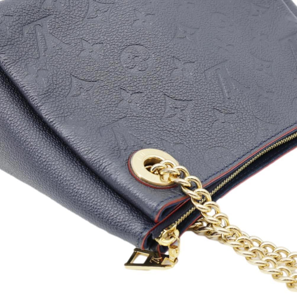 LOUIS VUITTON Surene BB Empreinte Leather Shoulder Bag Navy Blue
