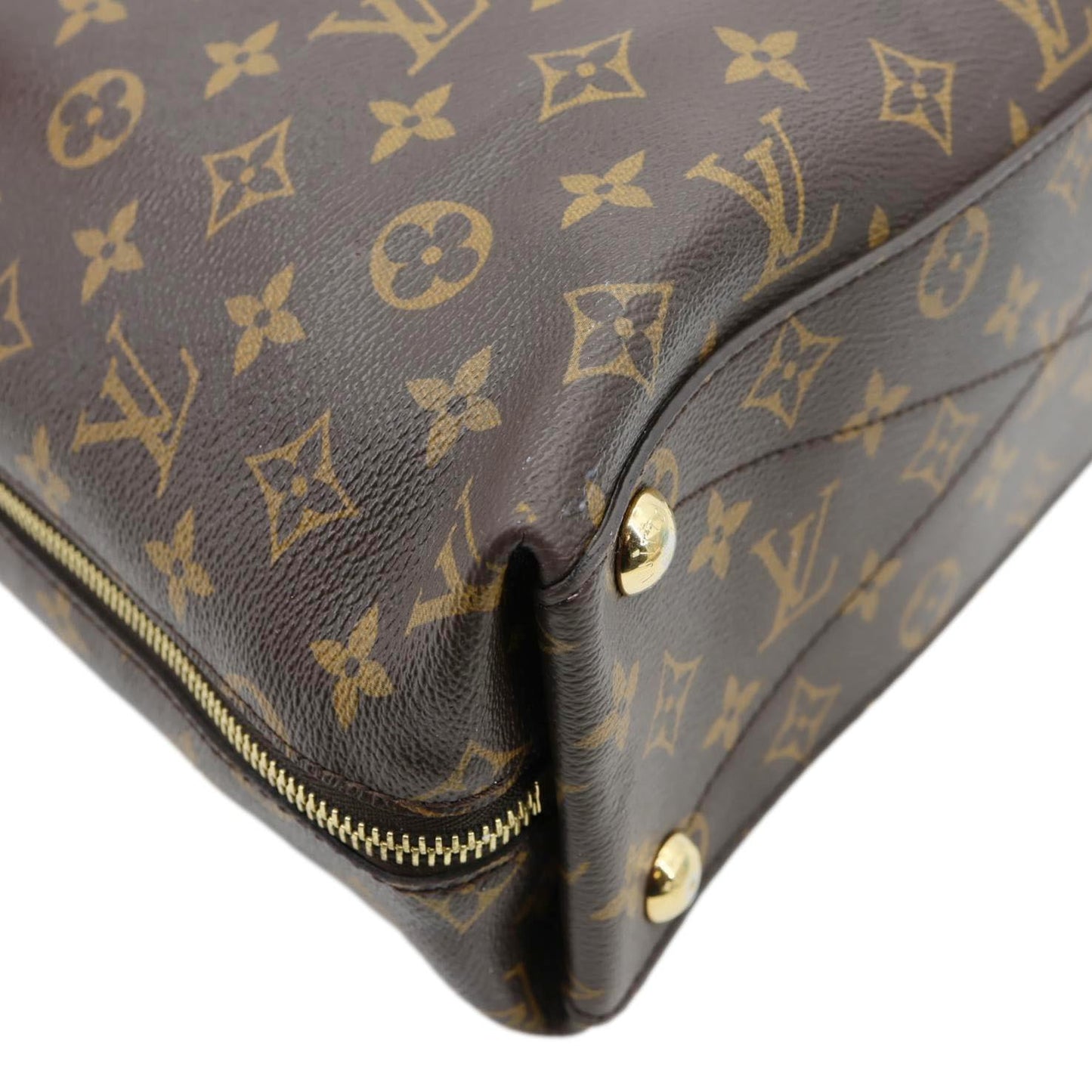 LOUIS VUITTON Voltaire Monogram Canvas Shoulder Bag Brown