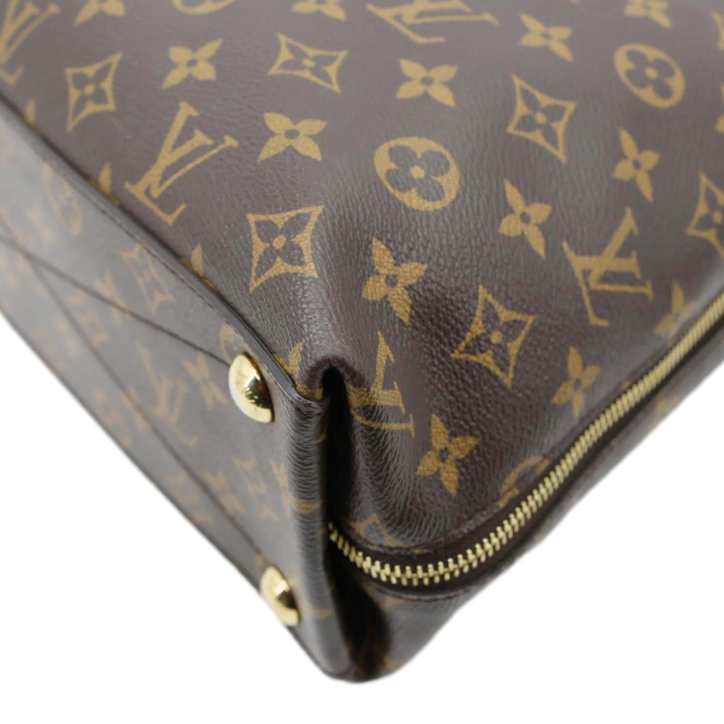 LOUIS VUITTON Voltaire Monogram Canvas Shoulder Bag Brown