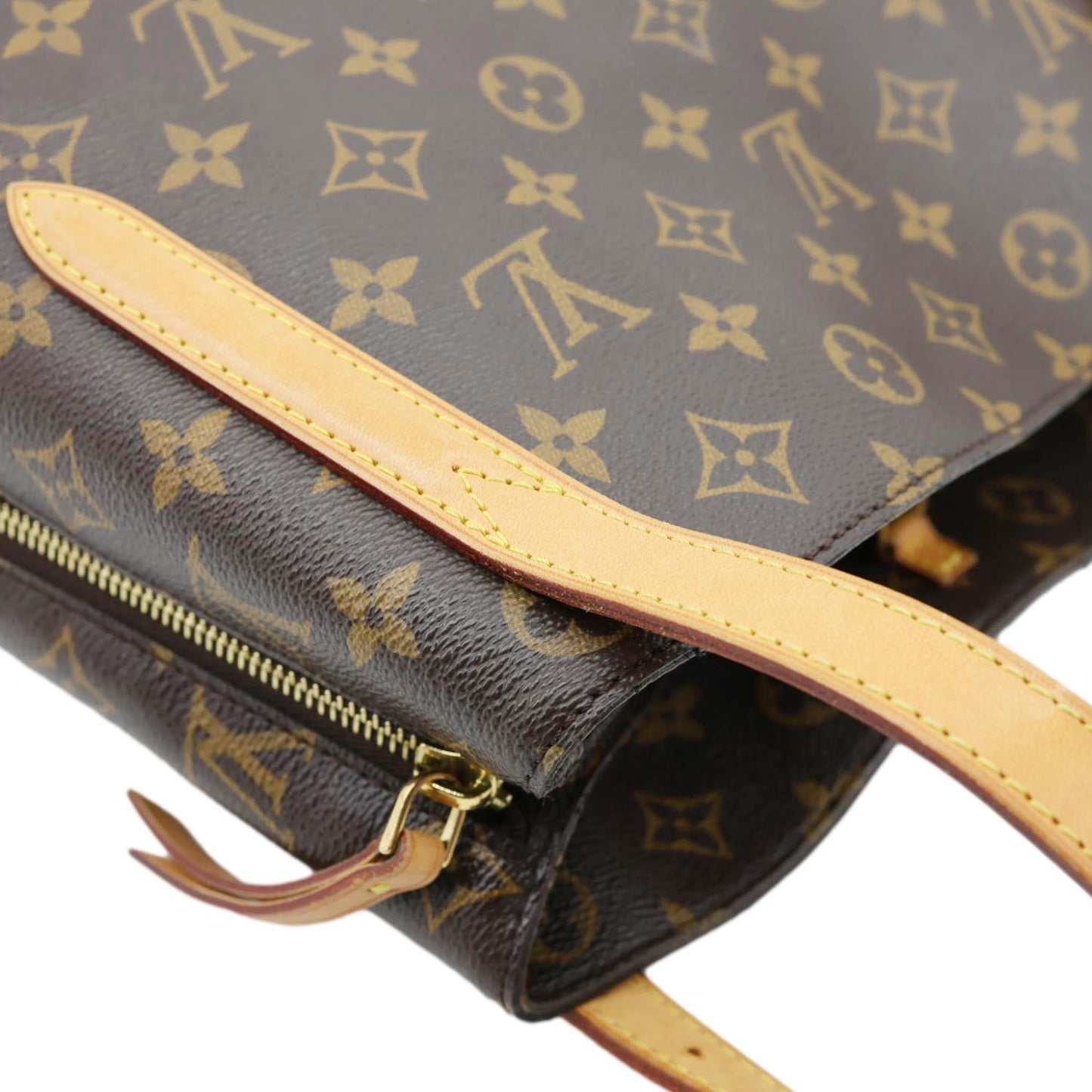 LOUIS VUITTON Voltaire Monogram Canvas Shoulder Bag Brown