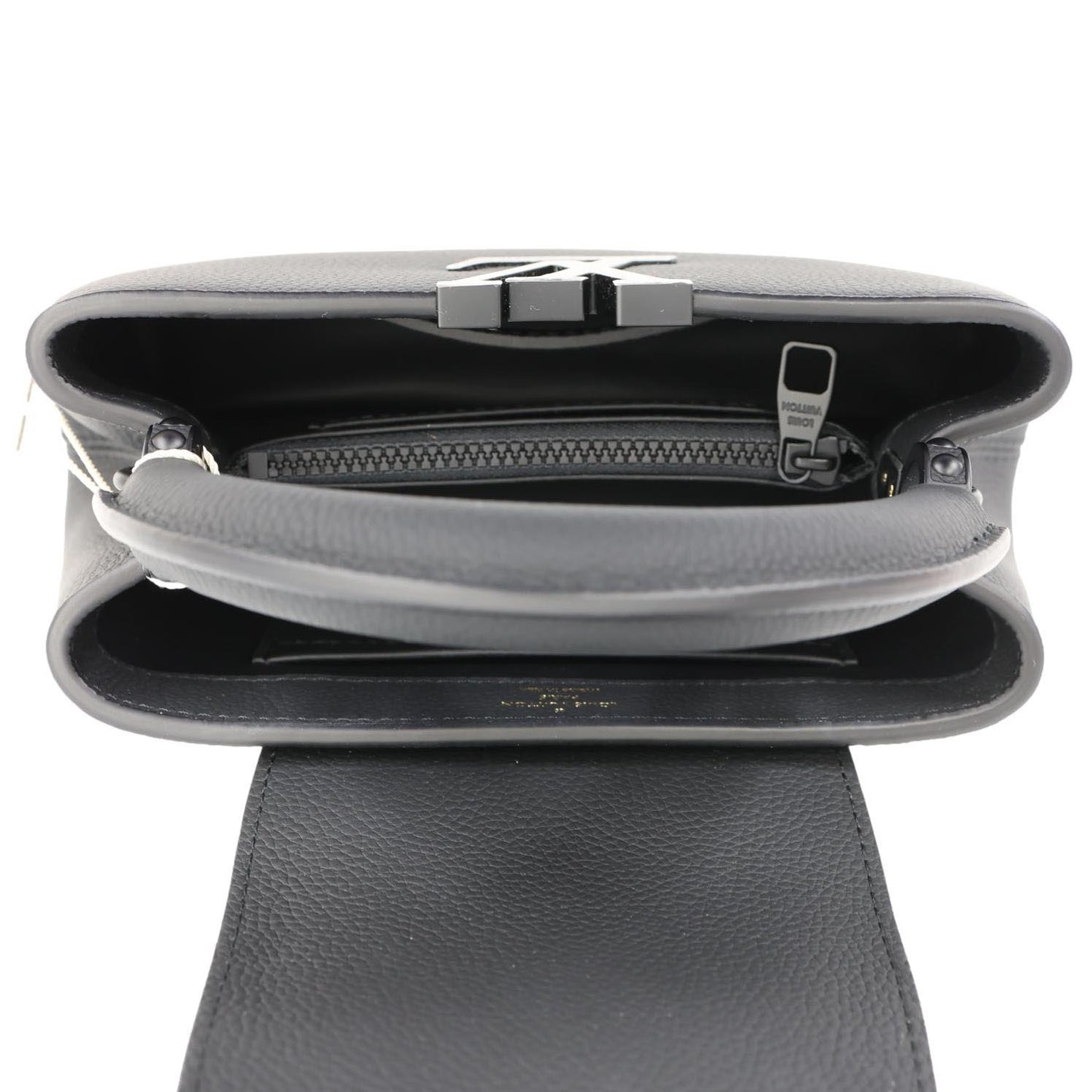 LOUIS VUITTON Capucines East-West Mini Matte Taurillon Leather Crossbody Bag Black