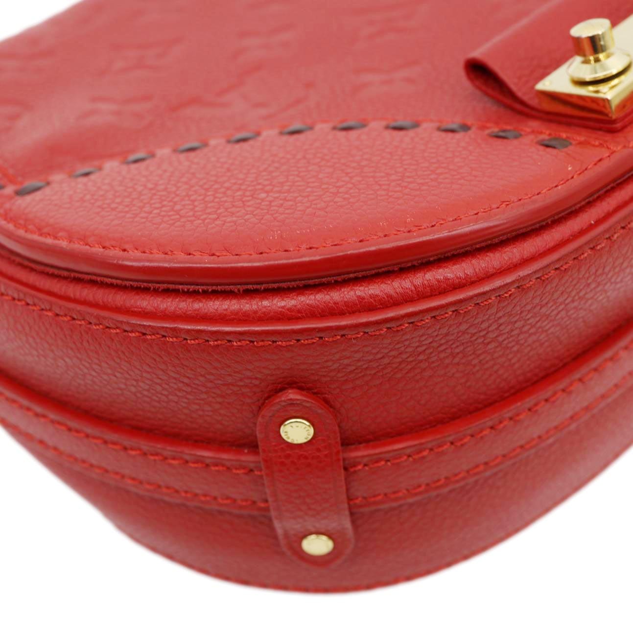 LOUIS VUITTON Junot Monogram Empreinte Leather Shoulder Bag Cherry