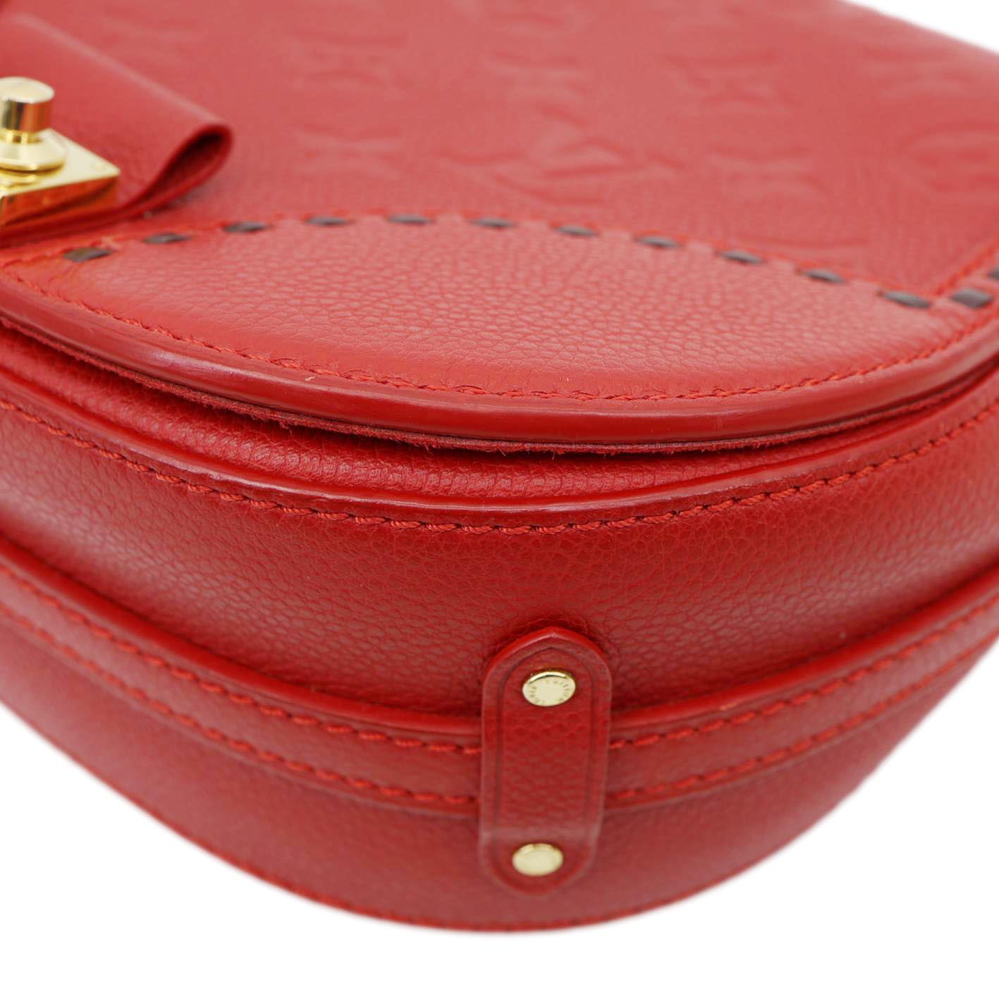 LOUIS VUITTON Junot Monogram Empreinte Leather Shoulder Bag Cherry