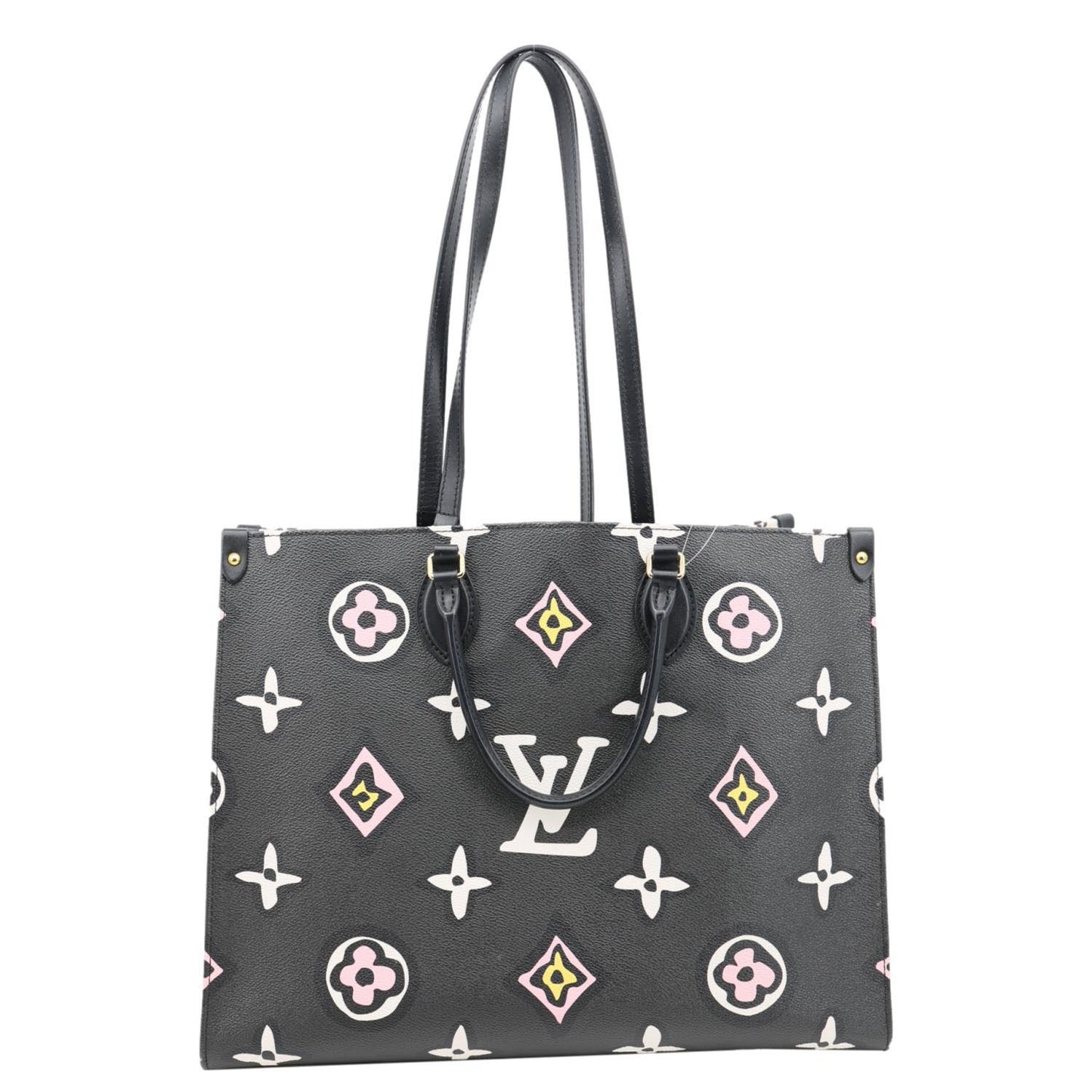 LOUIS VUITTON Onthego GM Wild At Heart Monogram Giant Canvas Tote Bag Black